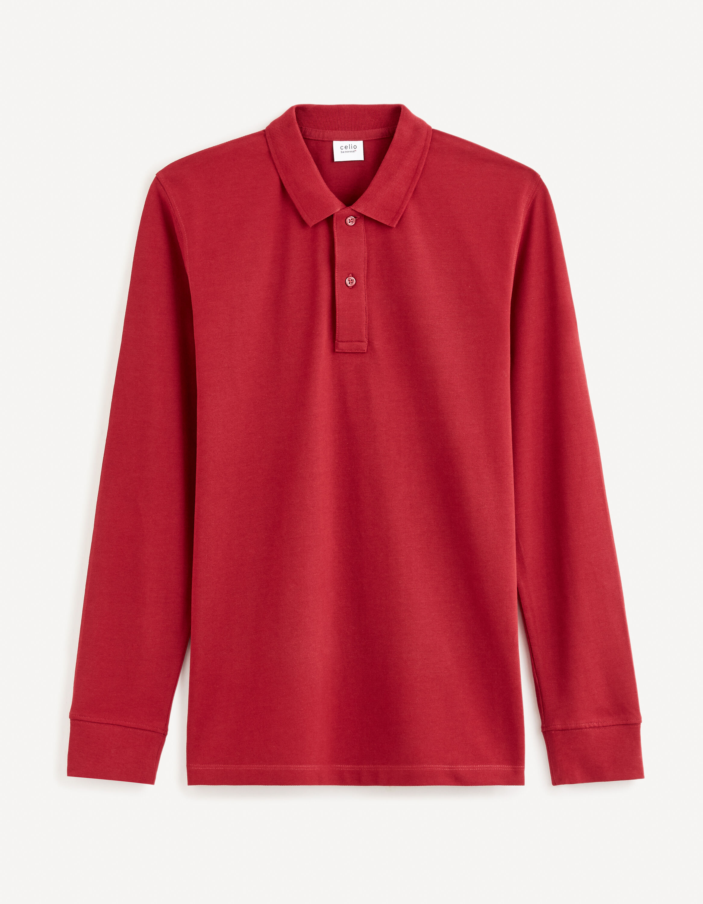 Polo straight piqu&eacute; 100% coton - bordeaux