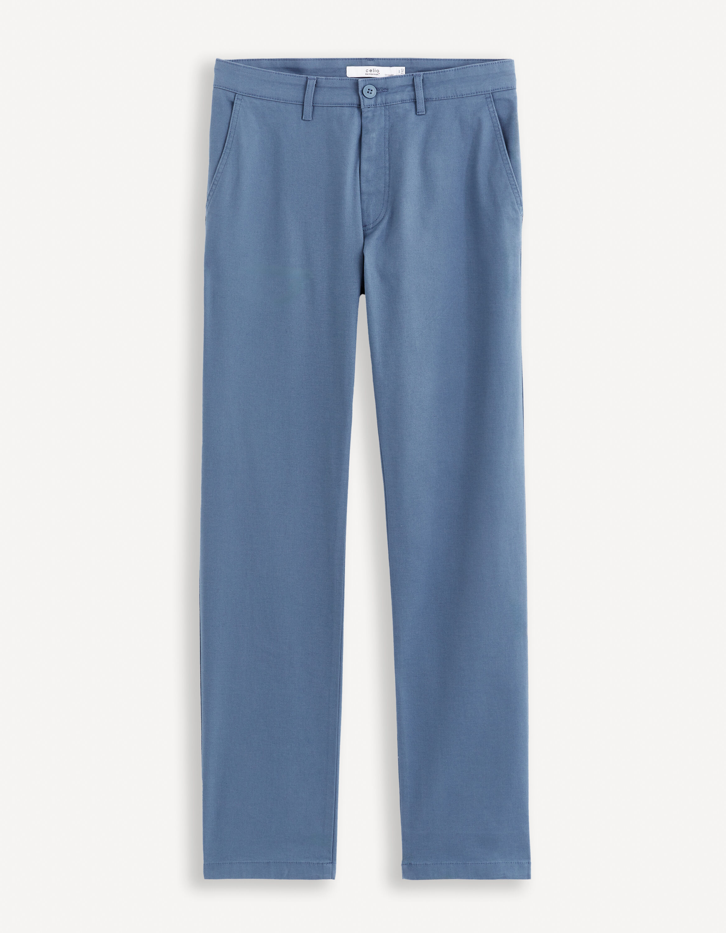 Pantalon chino straight - bleu