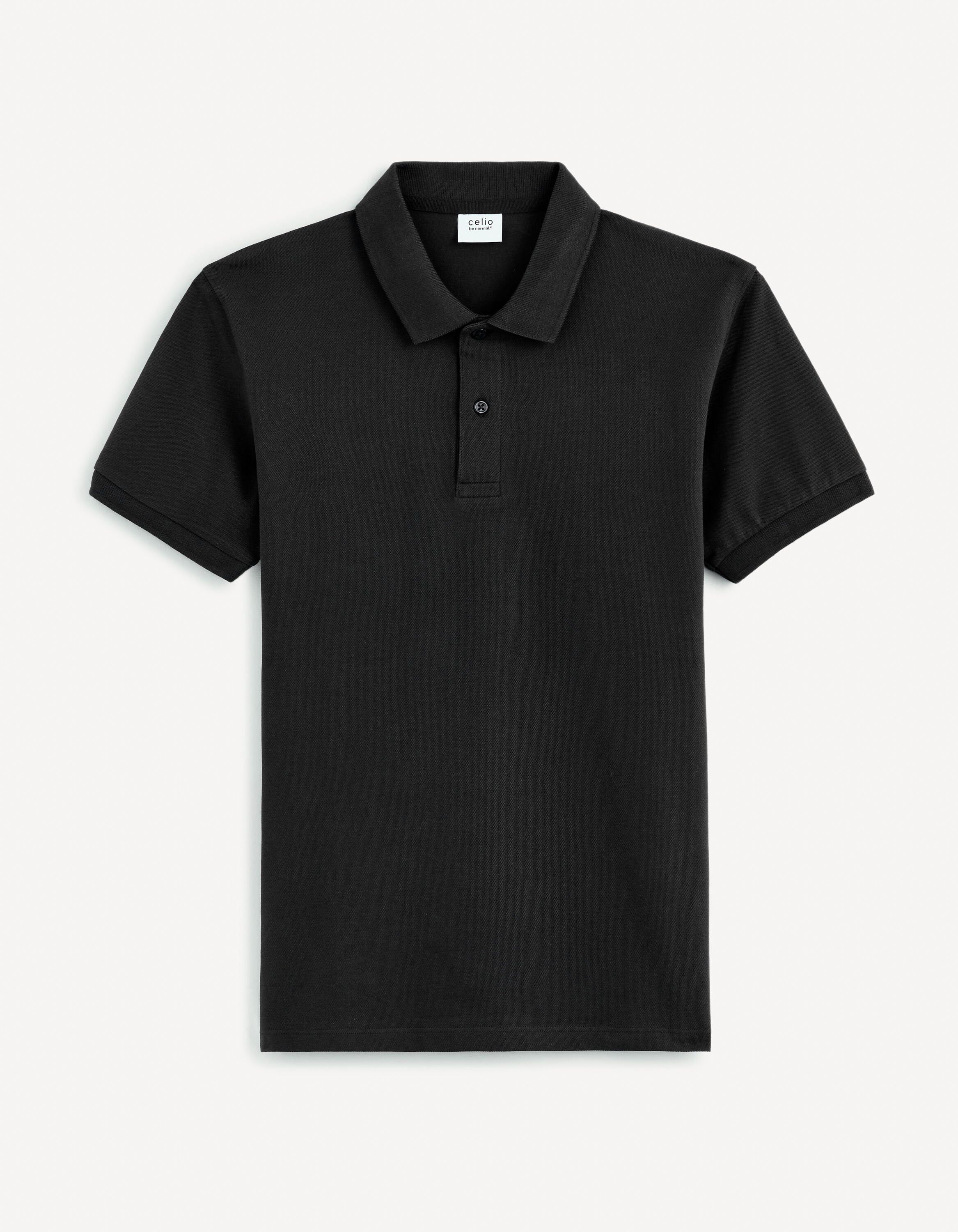 Polo piqu&eacute; 100% coton - noir