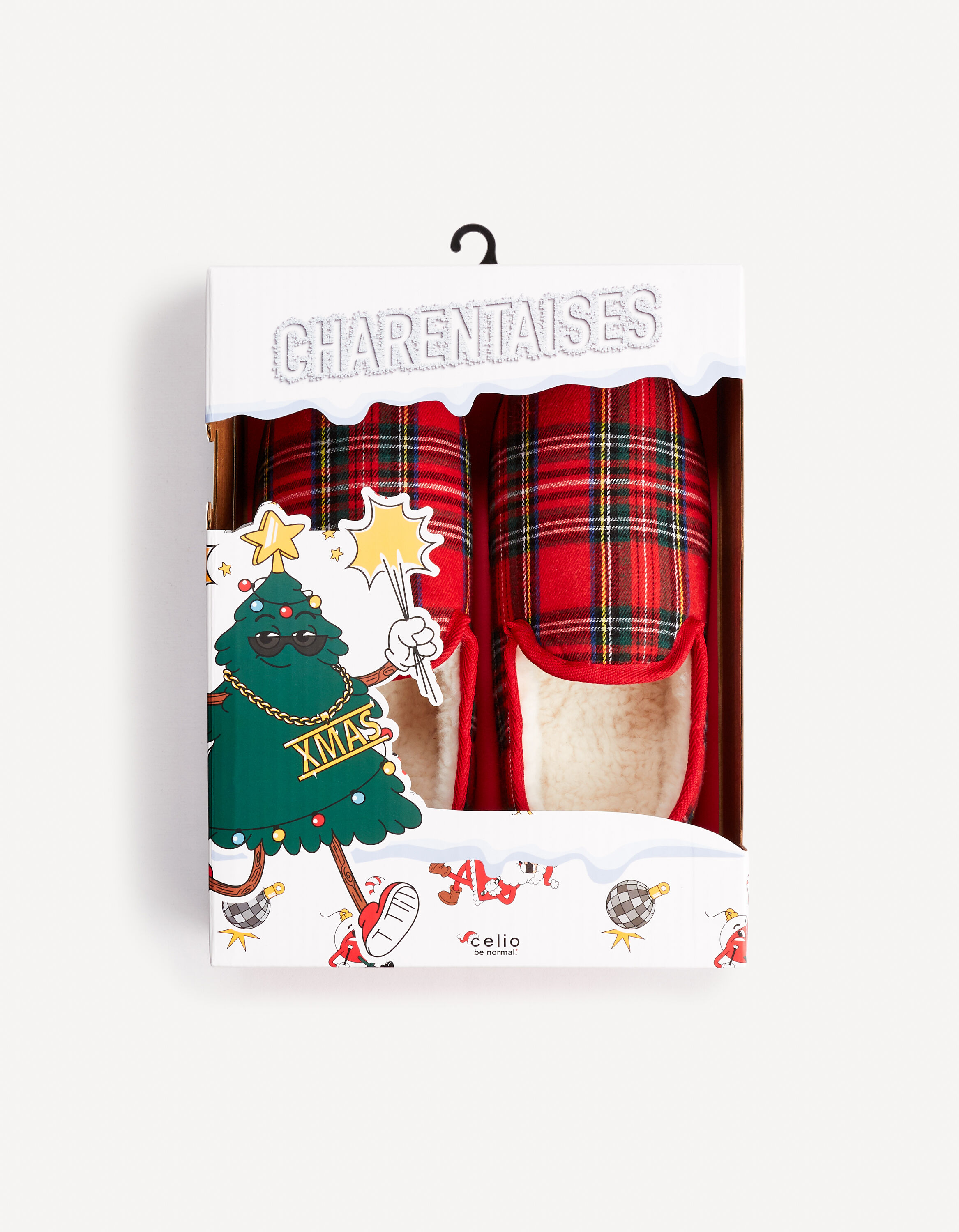 Coffret cadeau chaussons - rouge