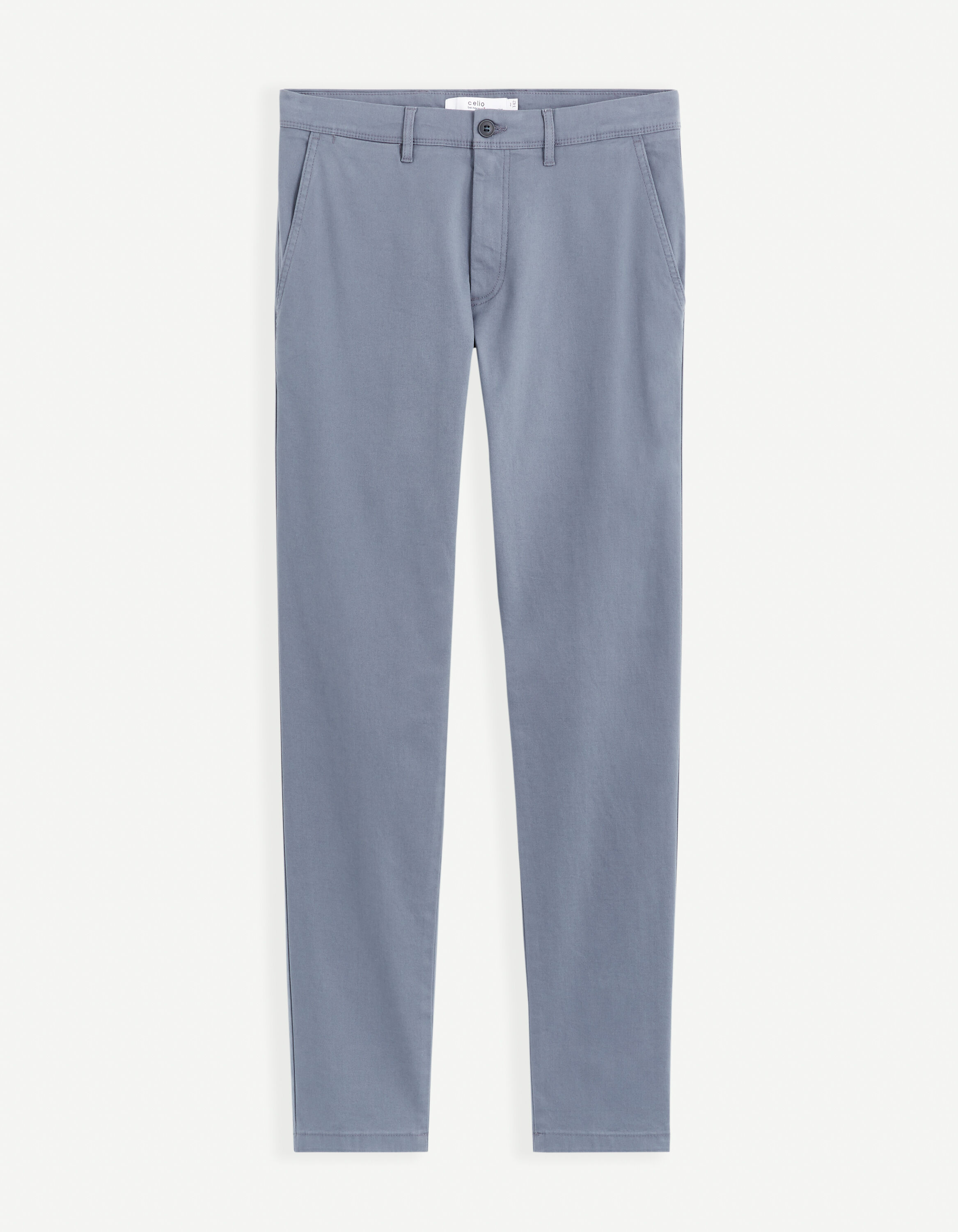 Pantalon chino slim - bleu acier