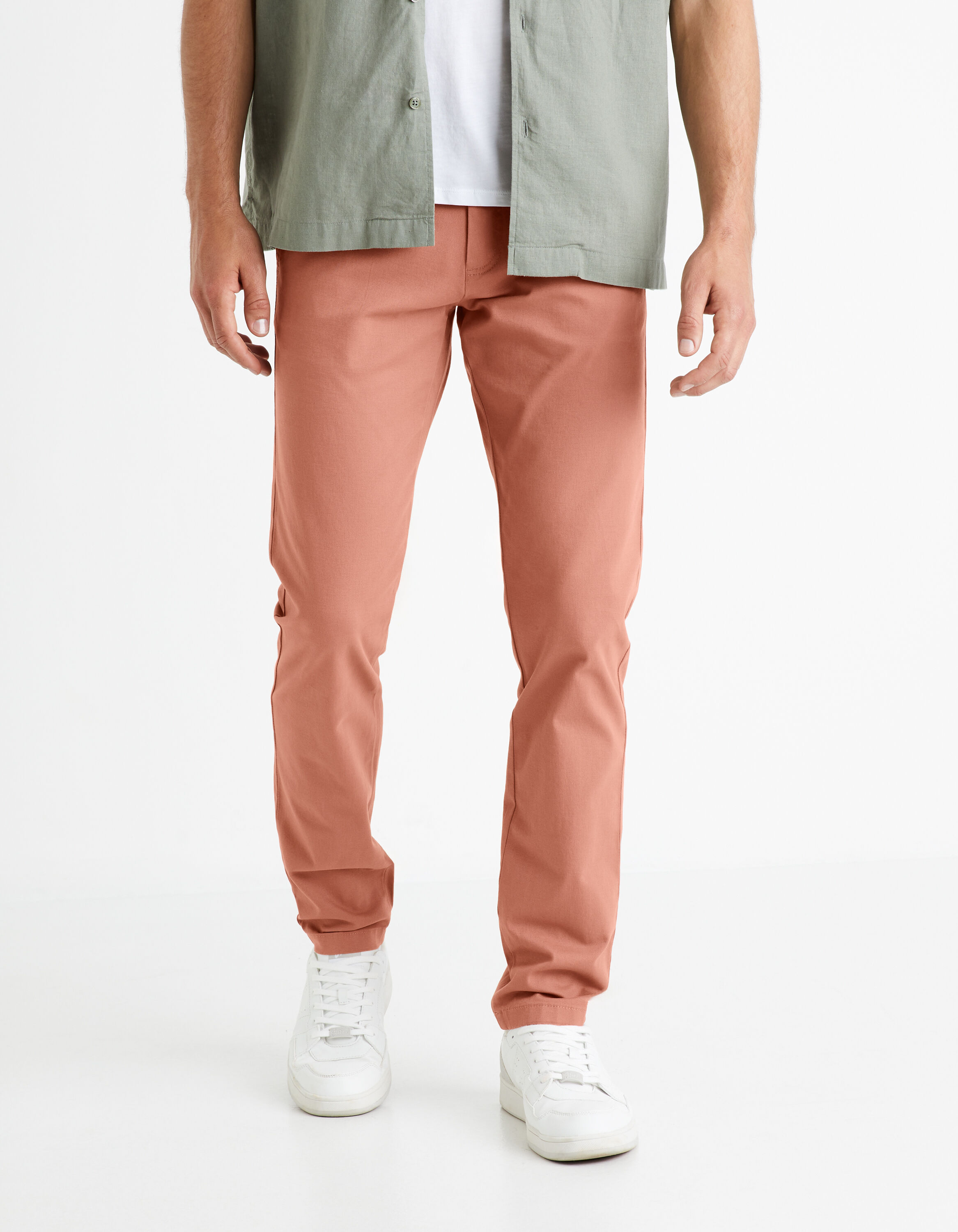Pantalon chino slim - bordeaux