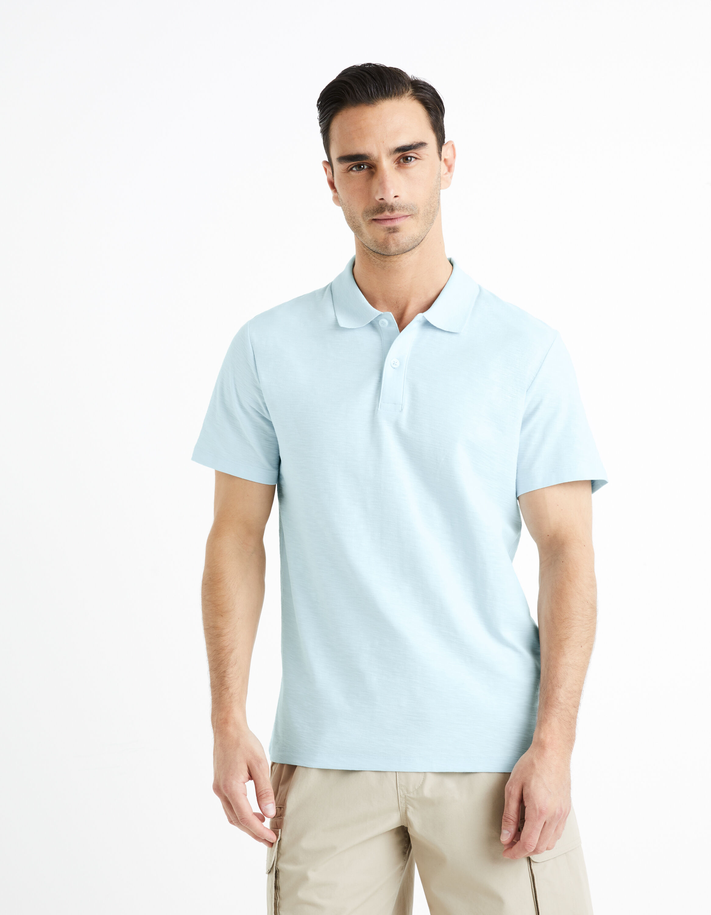 Polo 100% coton - bleu clair