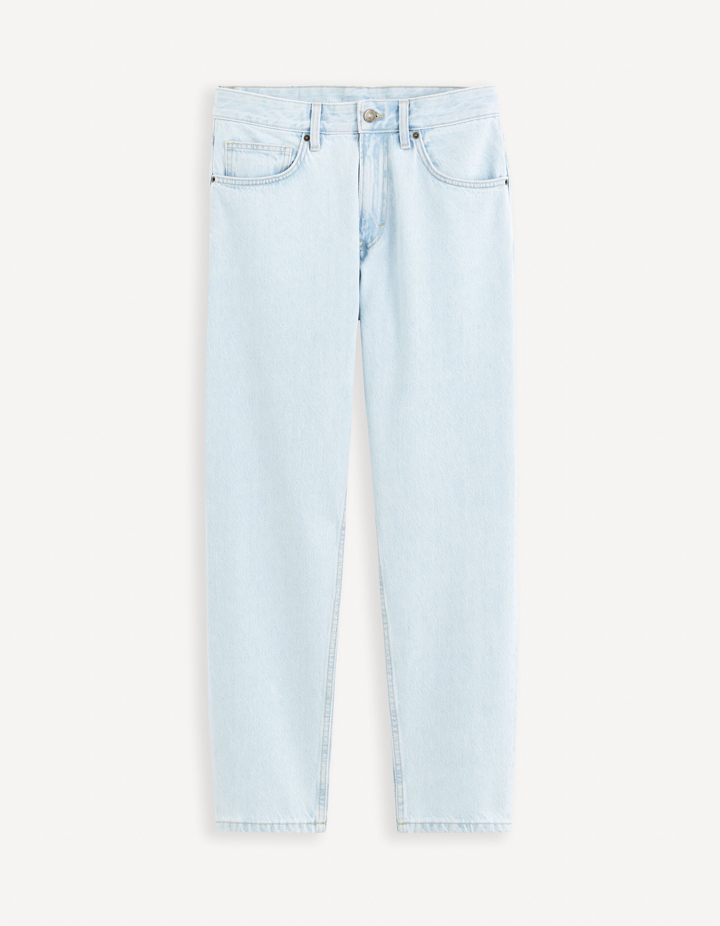 Jean relax C85 100% coton - bleu clair