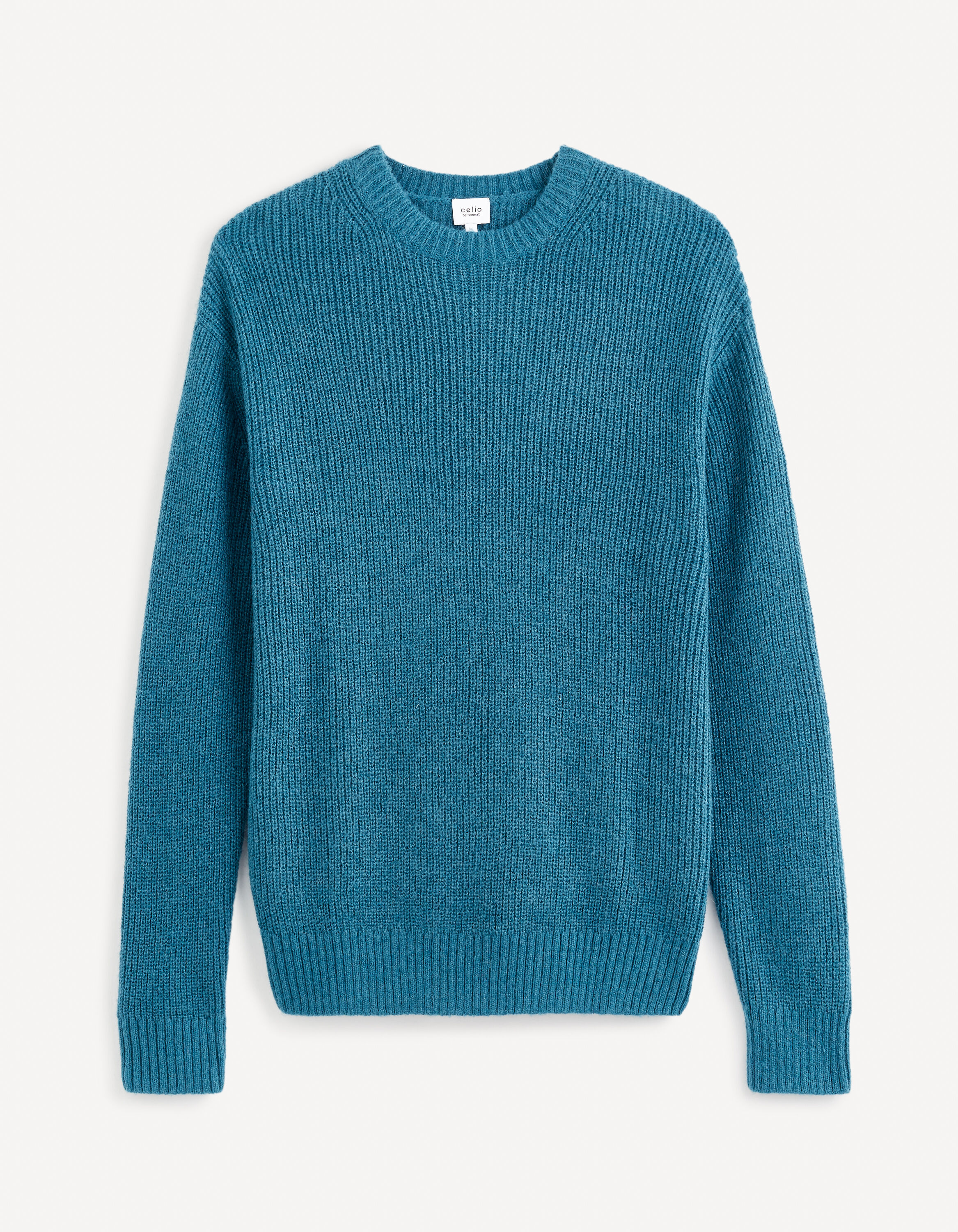 Pull col rond - bleu