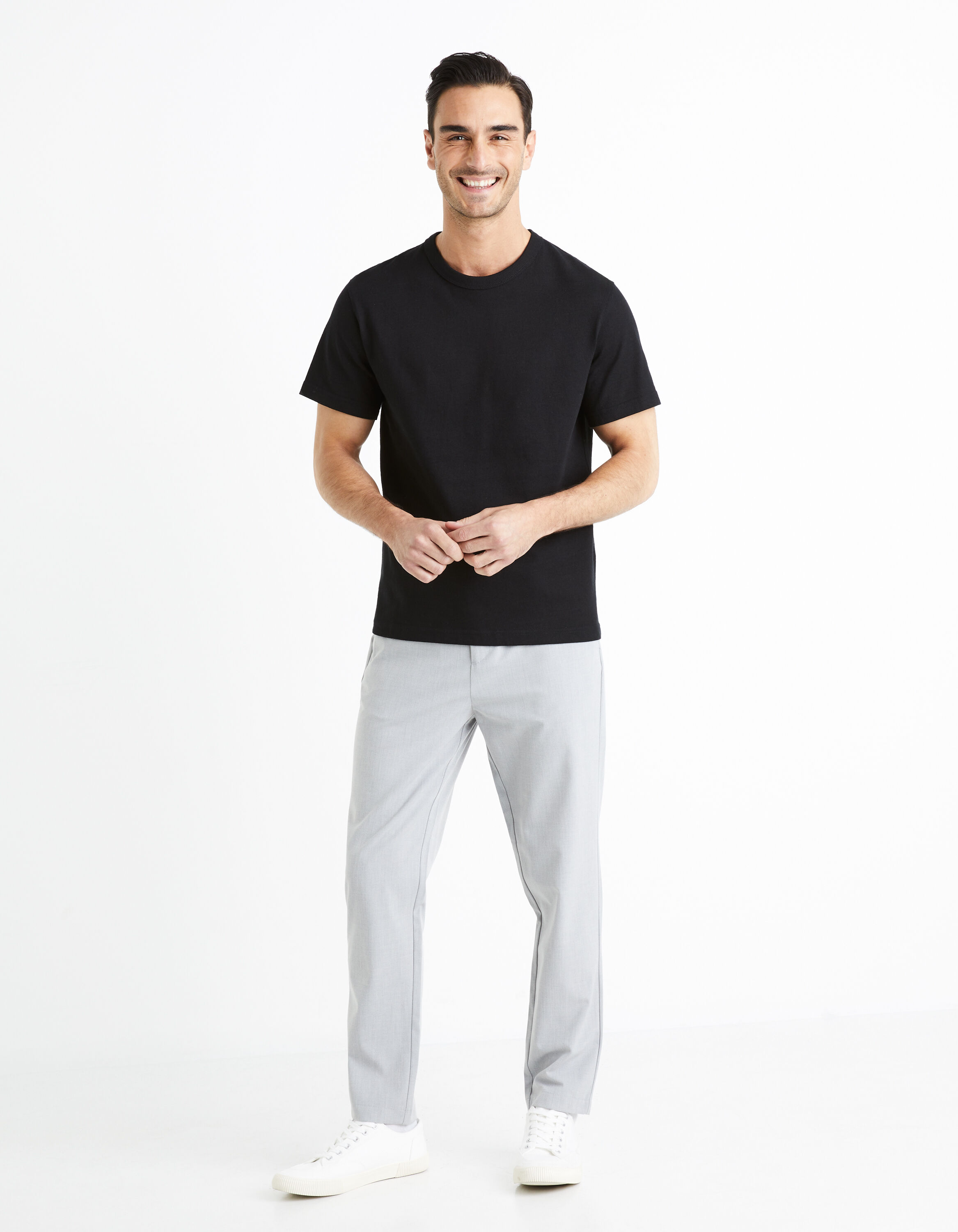 T-shirt boxy 100% coton - noir