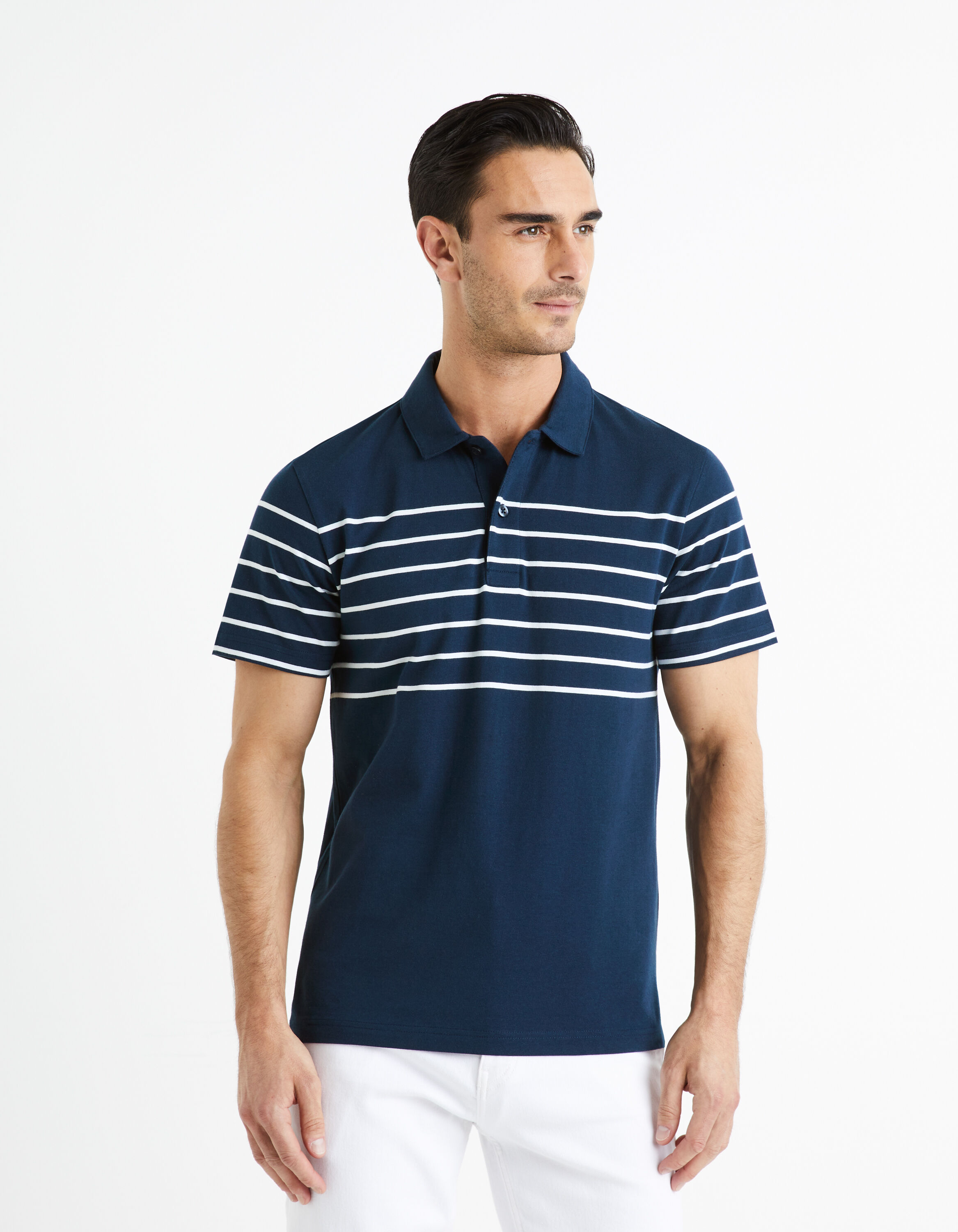 Polo 100% coton - bleu marine
