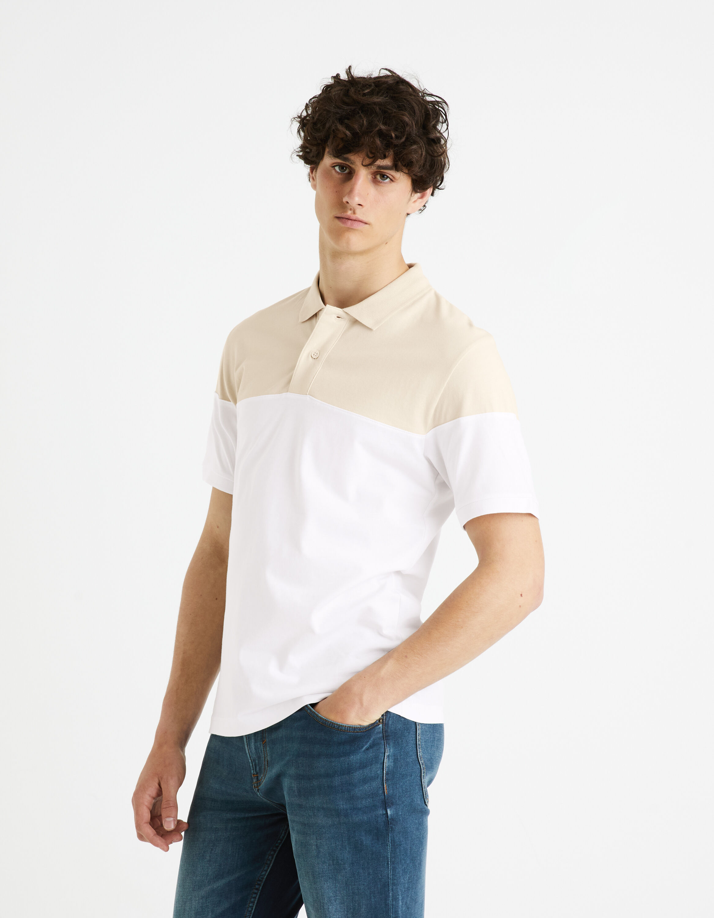 Polo 100% coton - beige