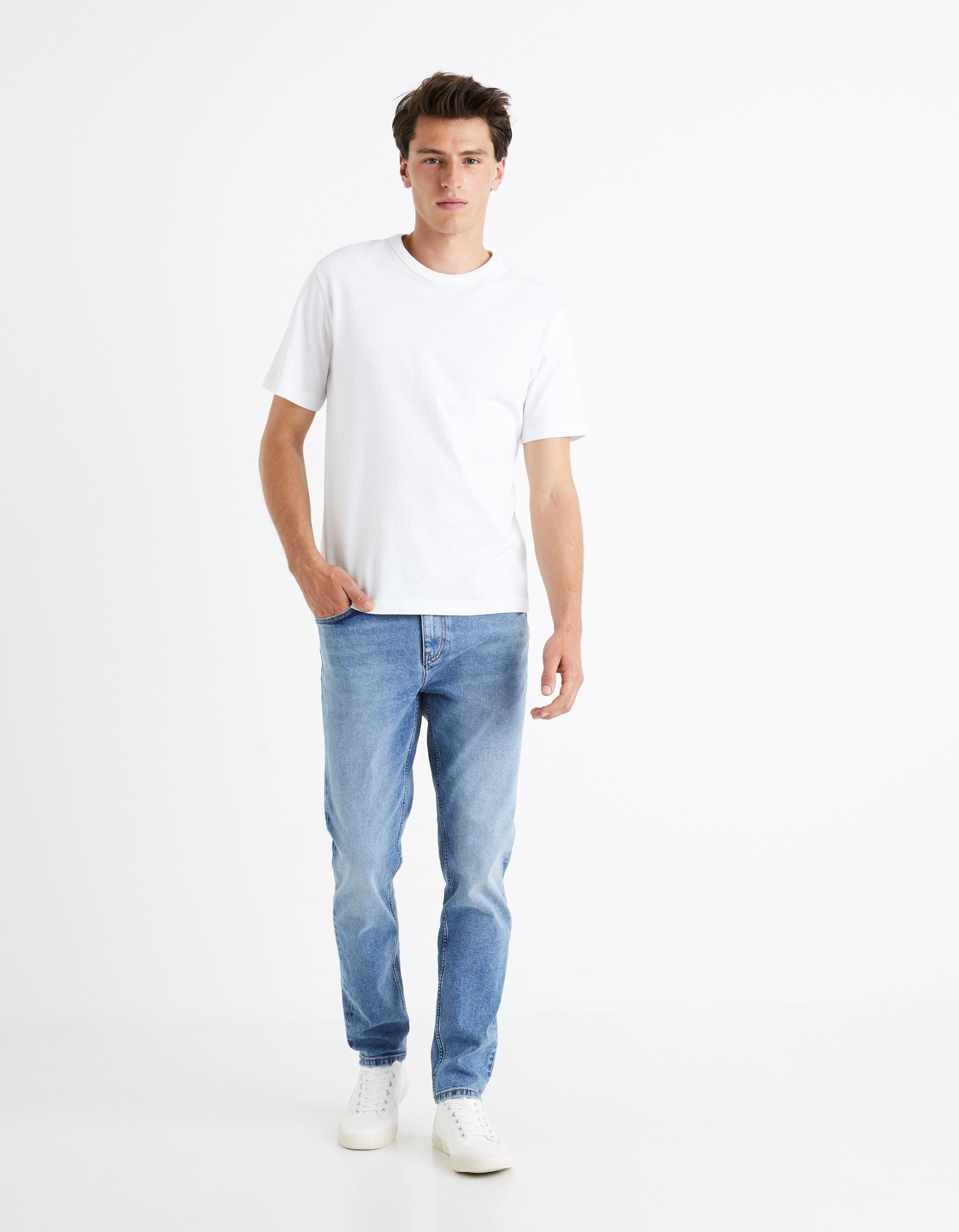 T-shirt boxy 100% coton - blanc