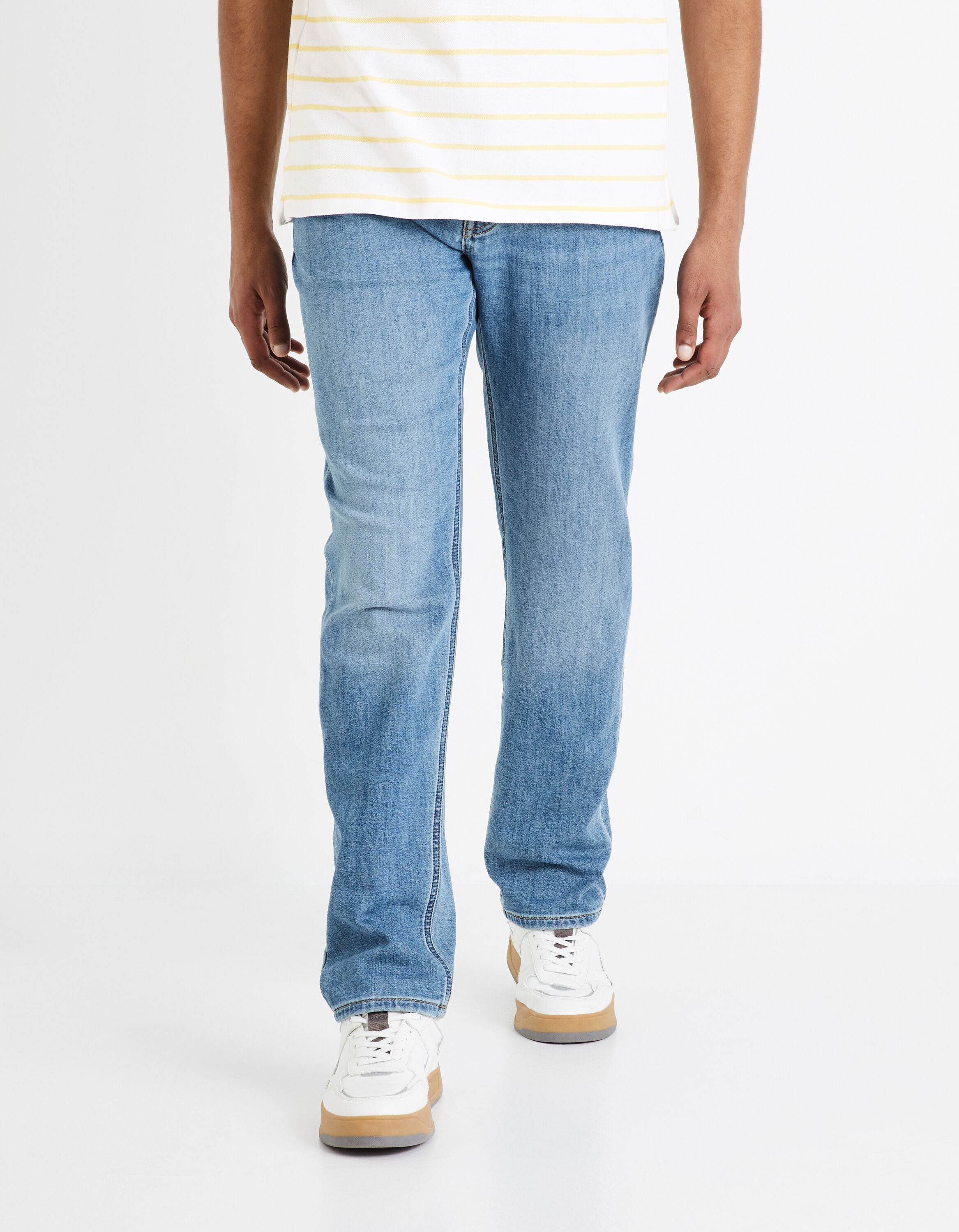 Jean straight C15 3 longueurs - bleached