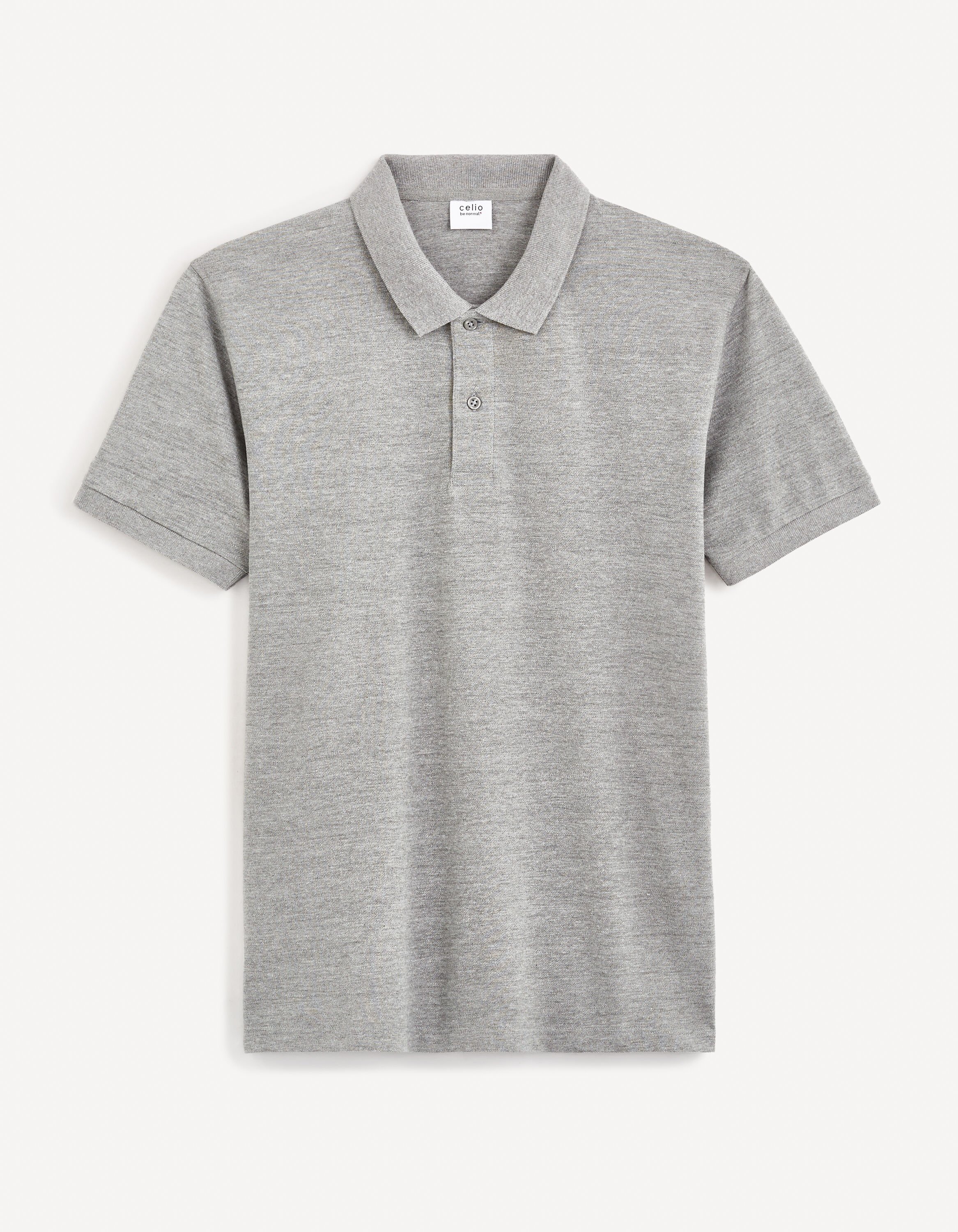 Polo piqu&eacute; 100% coton - gris