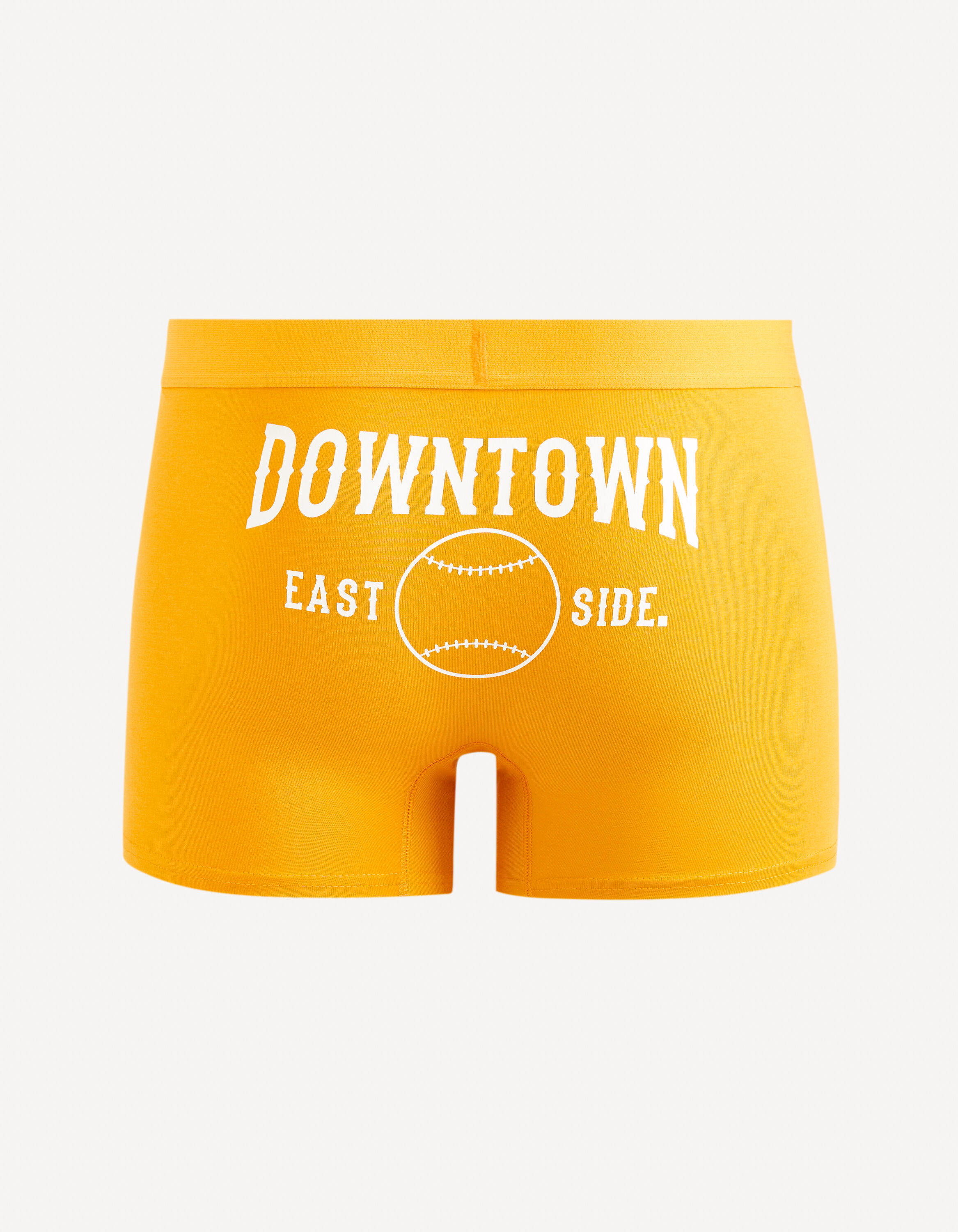 Boxer en coton stretch - jaune