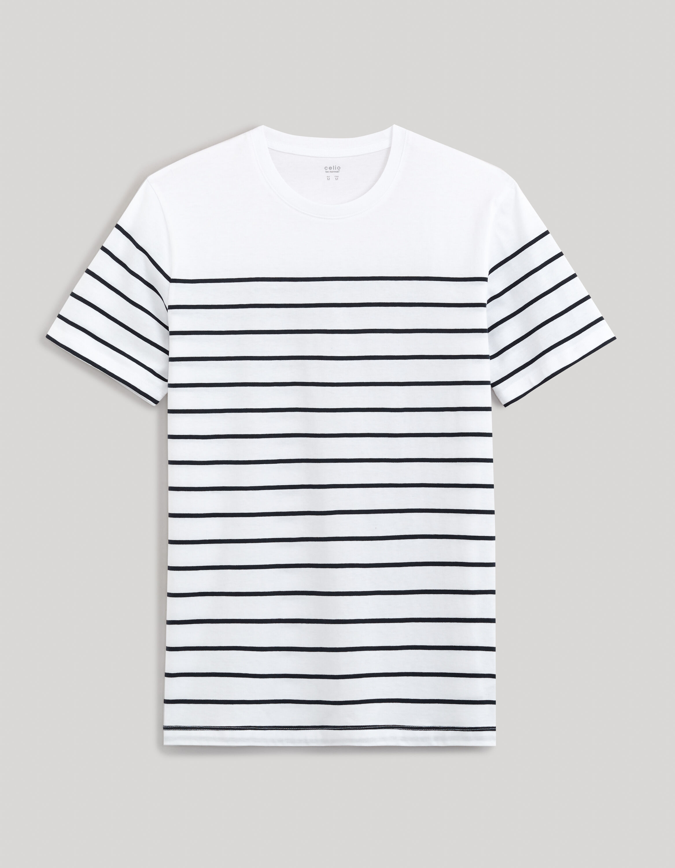 T-shirt col rond 100% coton -blanc
