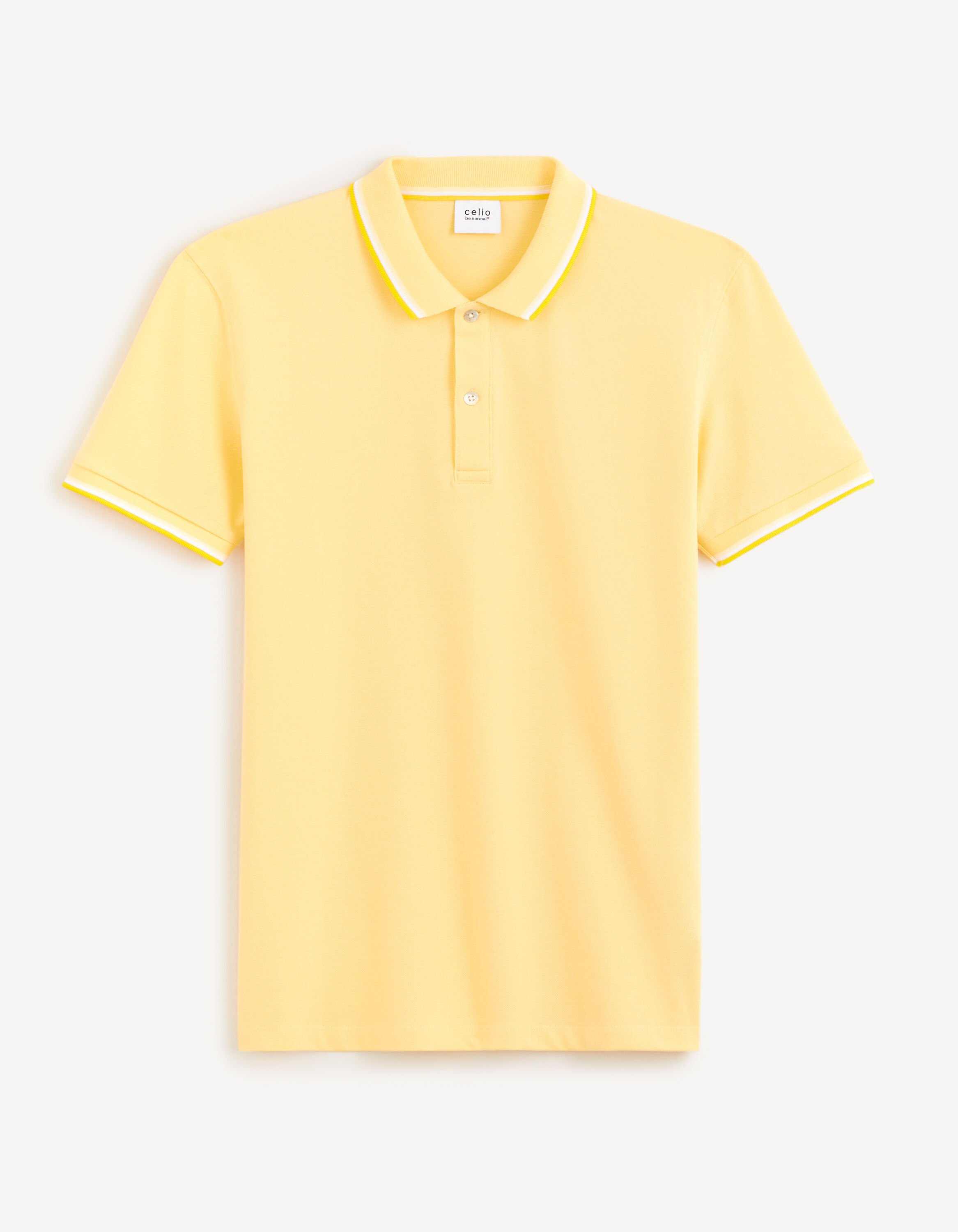 Polo piqu&eacute; - jaune