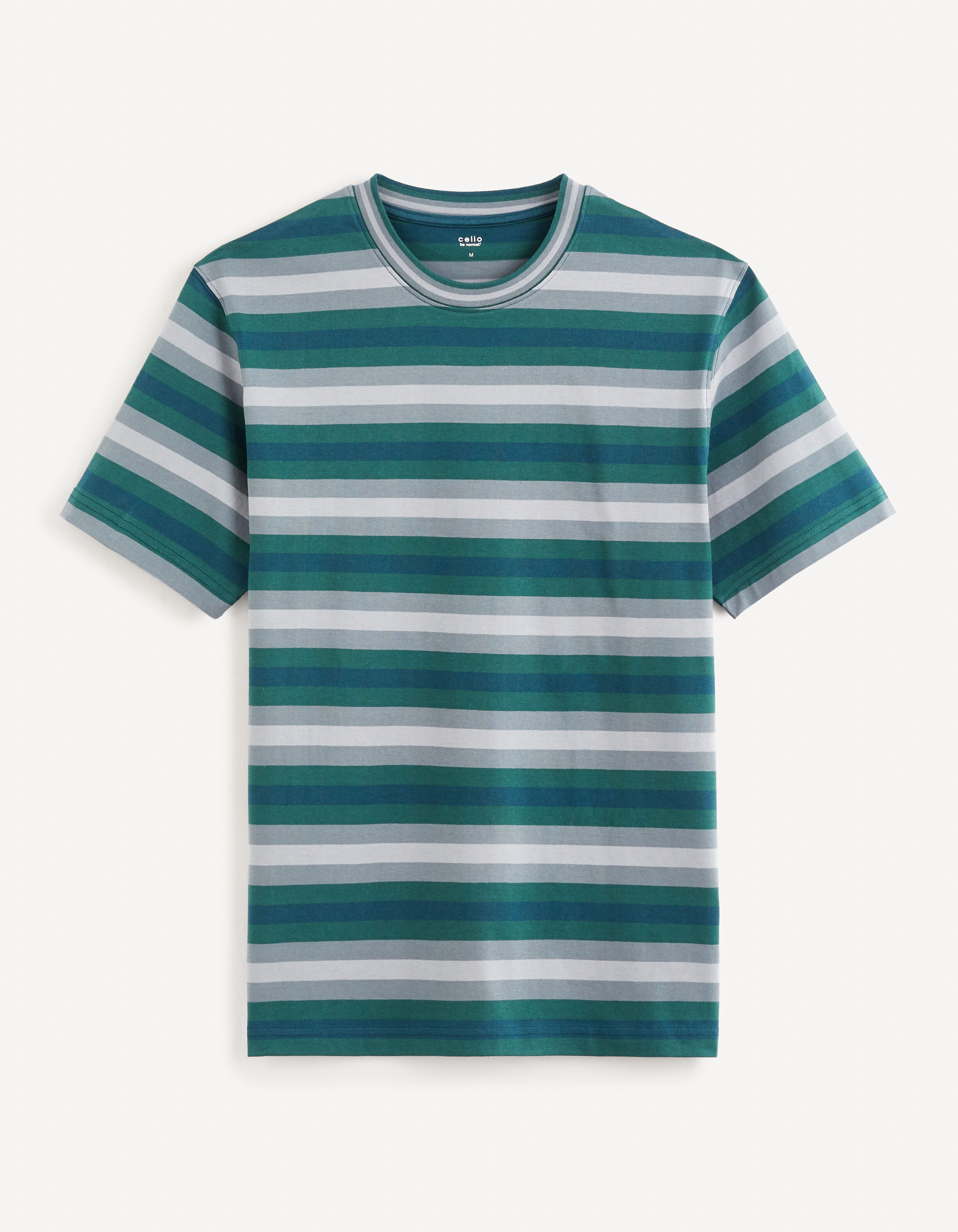 T-shirt col rond 100% coton - bleu