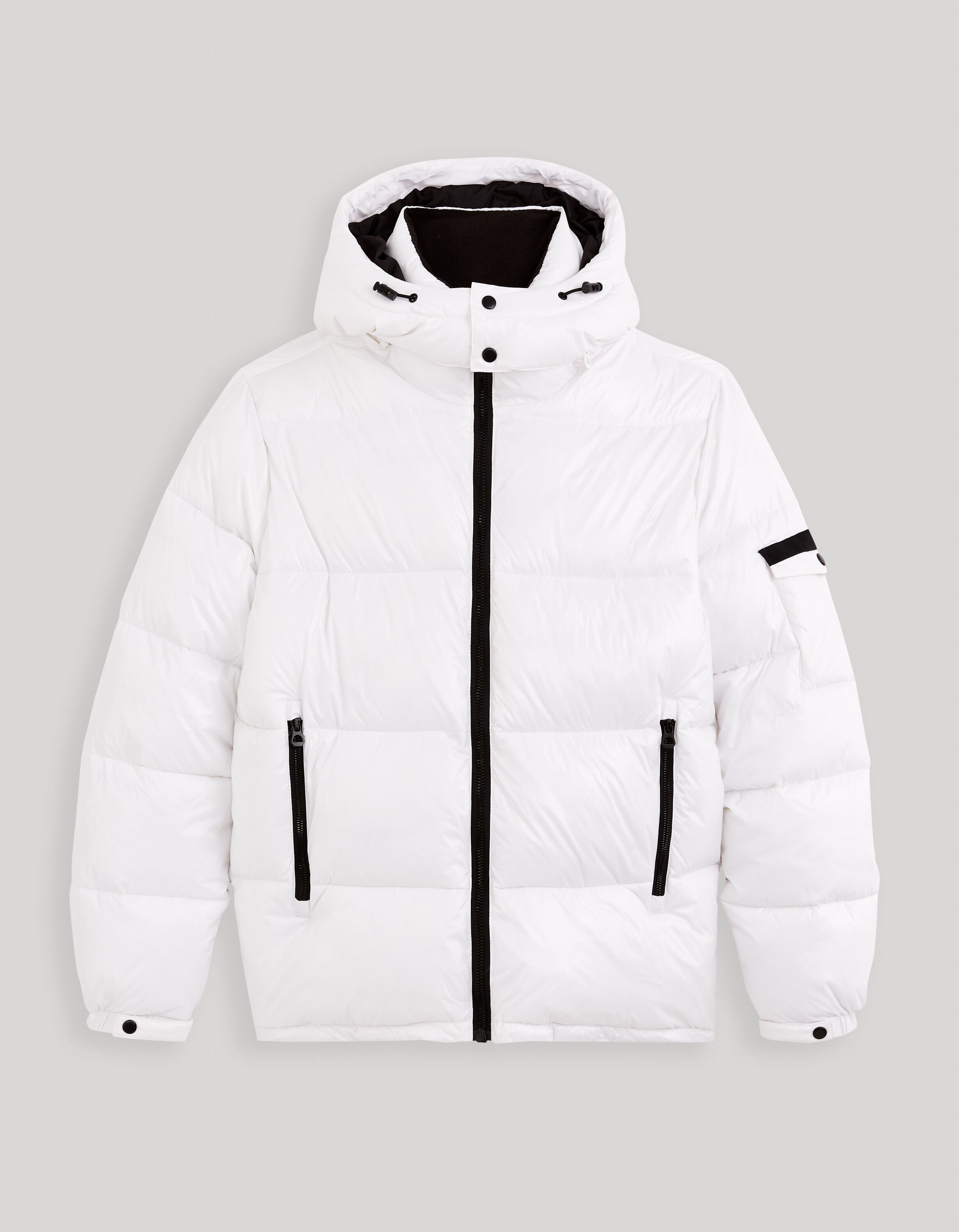 Doudoune chaude tissu brillant - blanc