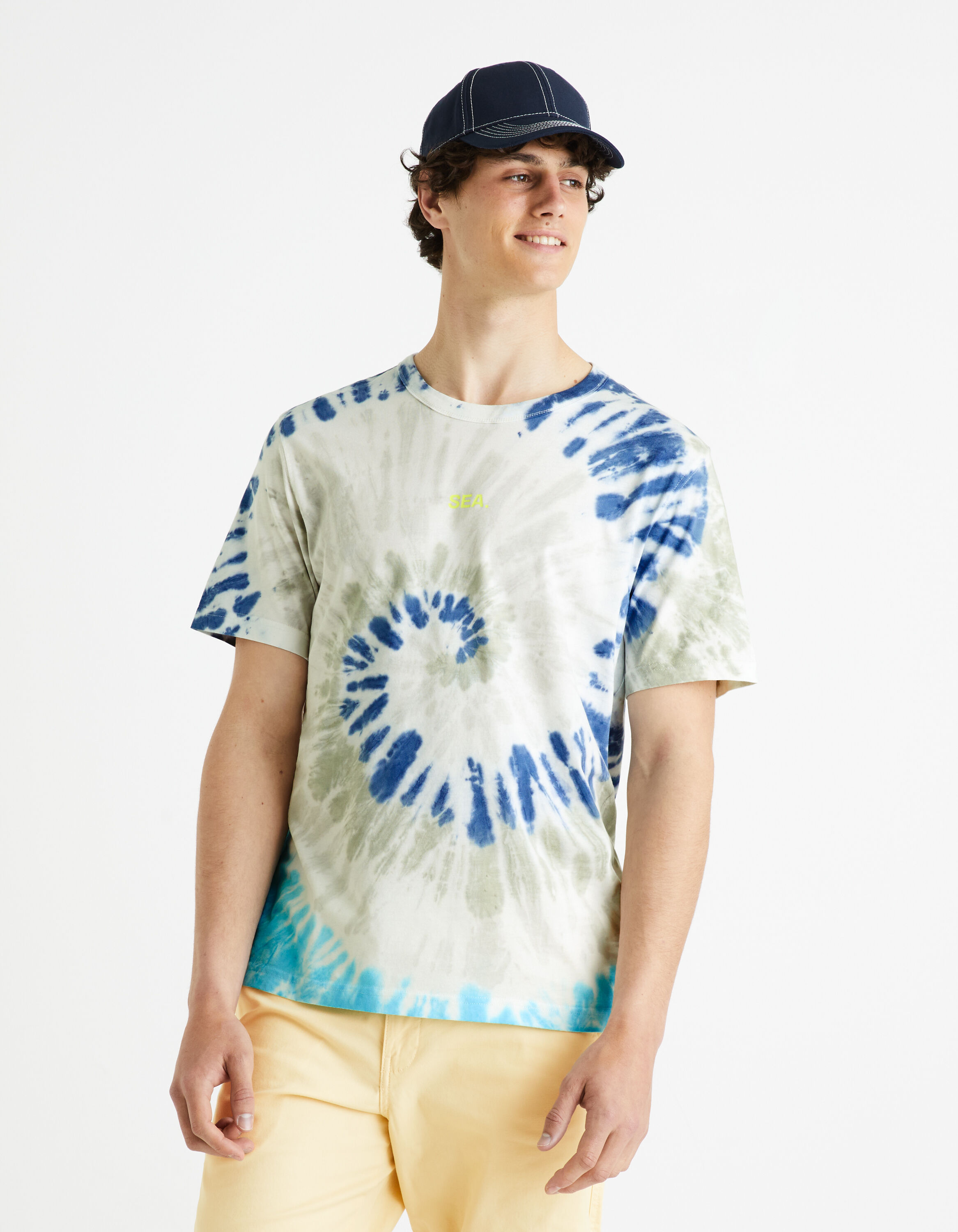 T-shirt col rond 100% coton - beige