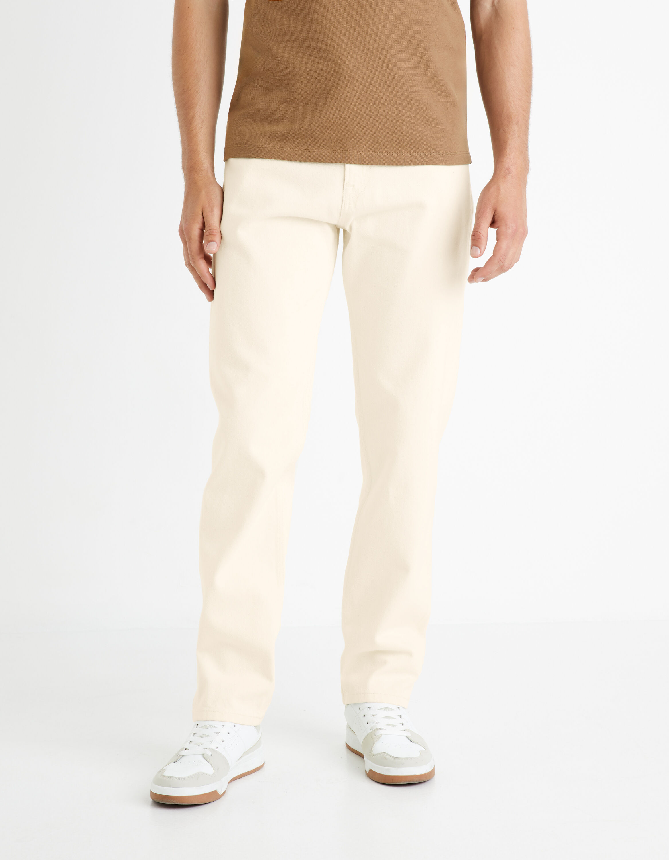 Jean loose C75 100% coton - &eacute;cru