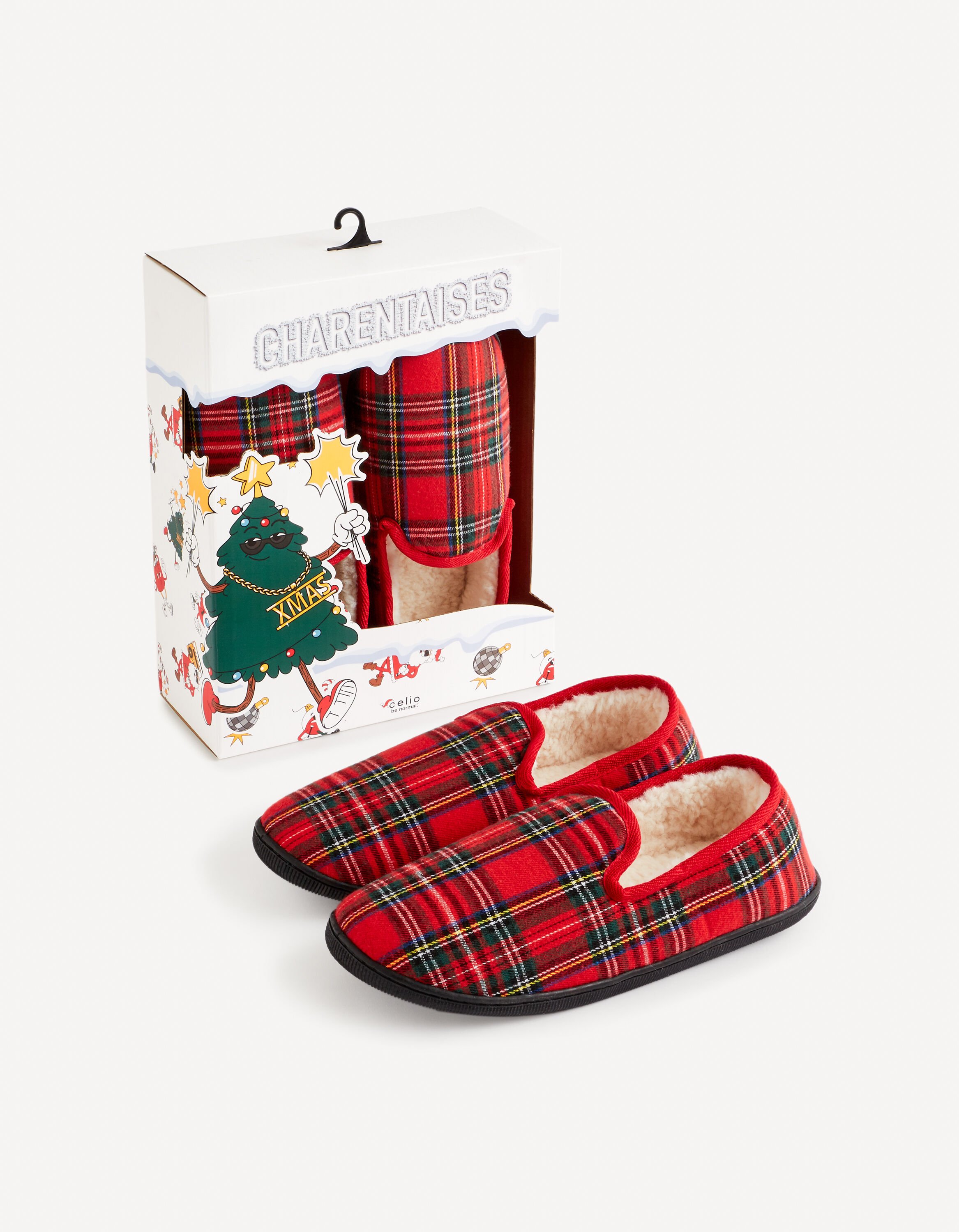 Coffret cadeau chaussons - rouge