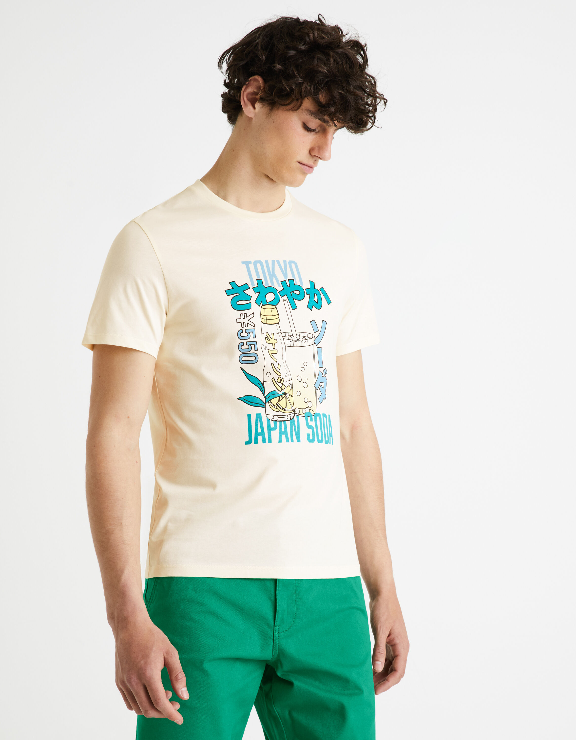 T-shirt col rond 100% coton - blanc