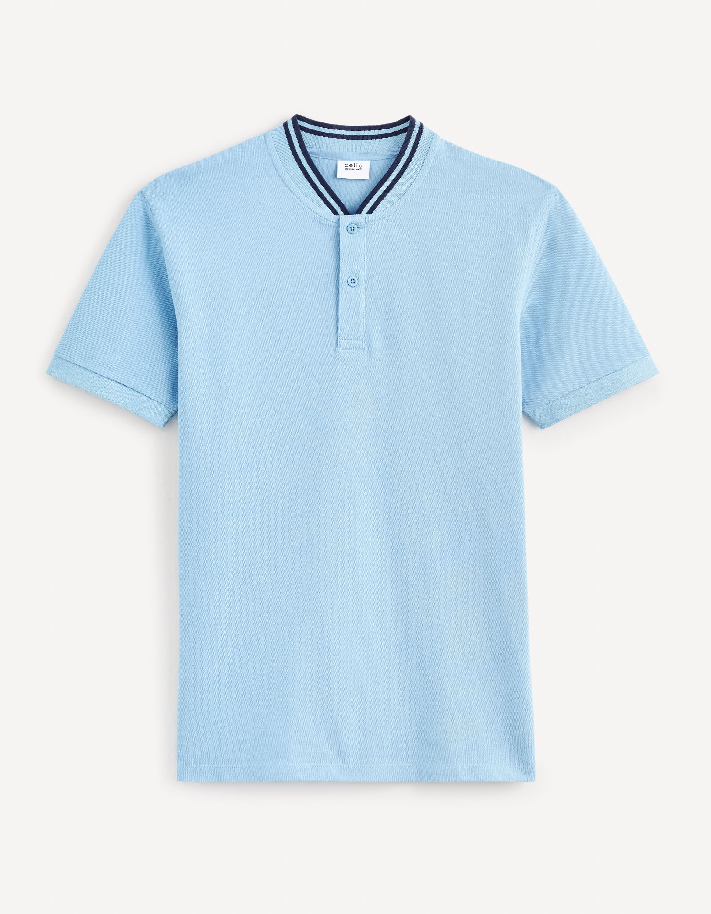 Polo piqu&eacute; 100% coton - bleu ciel