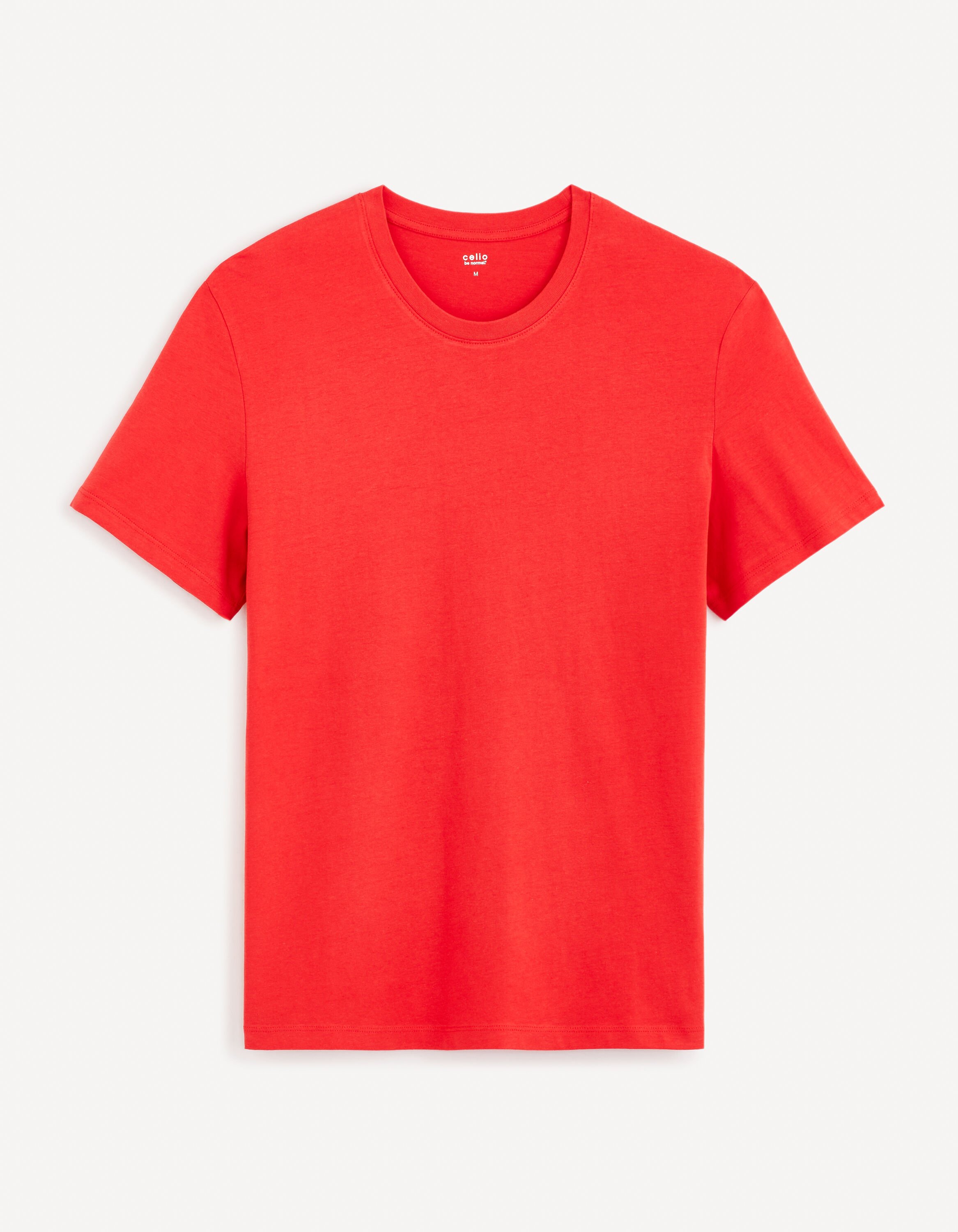 T-shirt col rond 100% coton - rouge