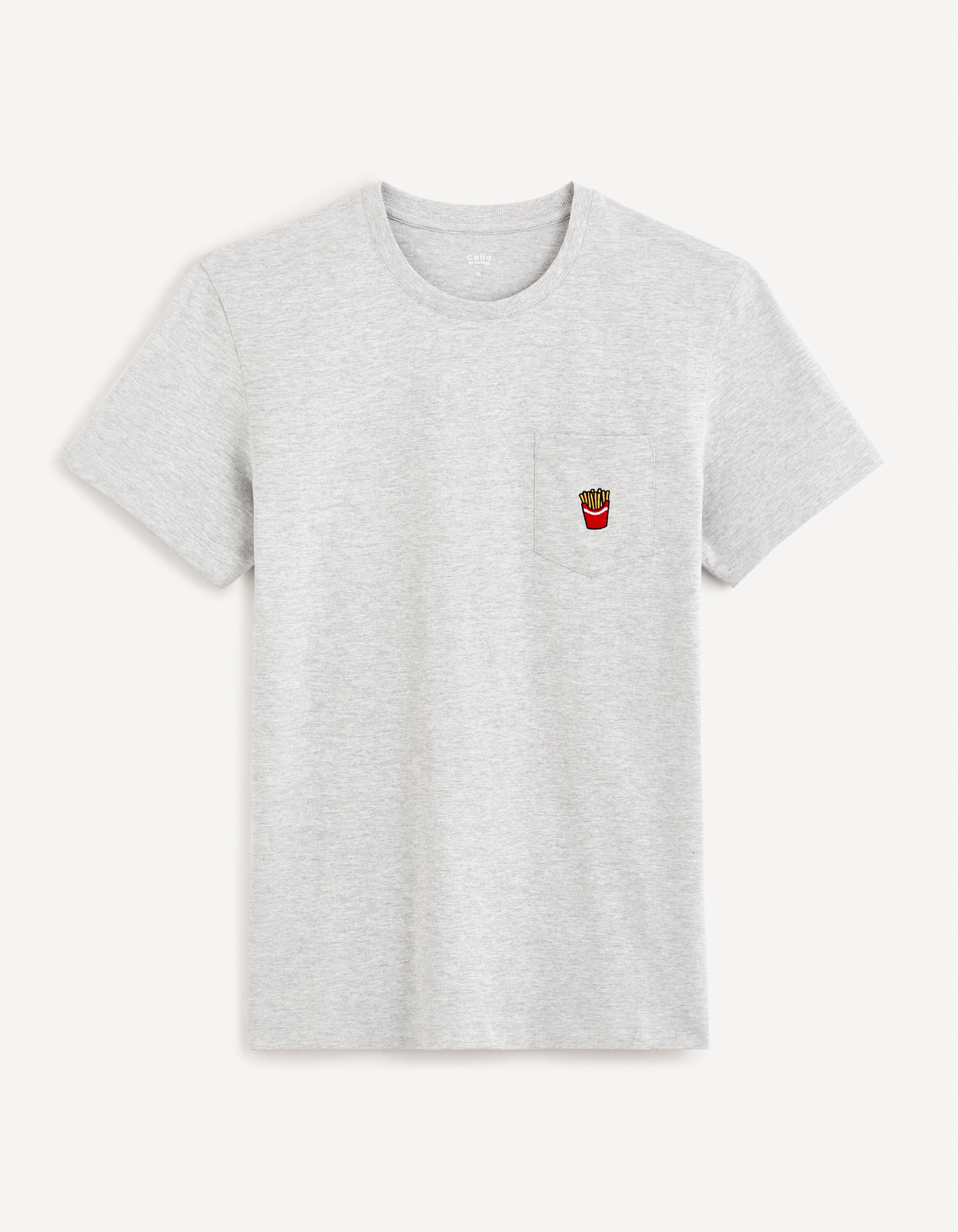 T-shirt col rond 100% coton - gris