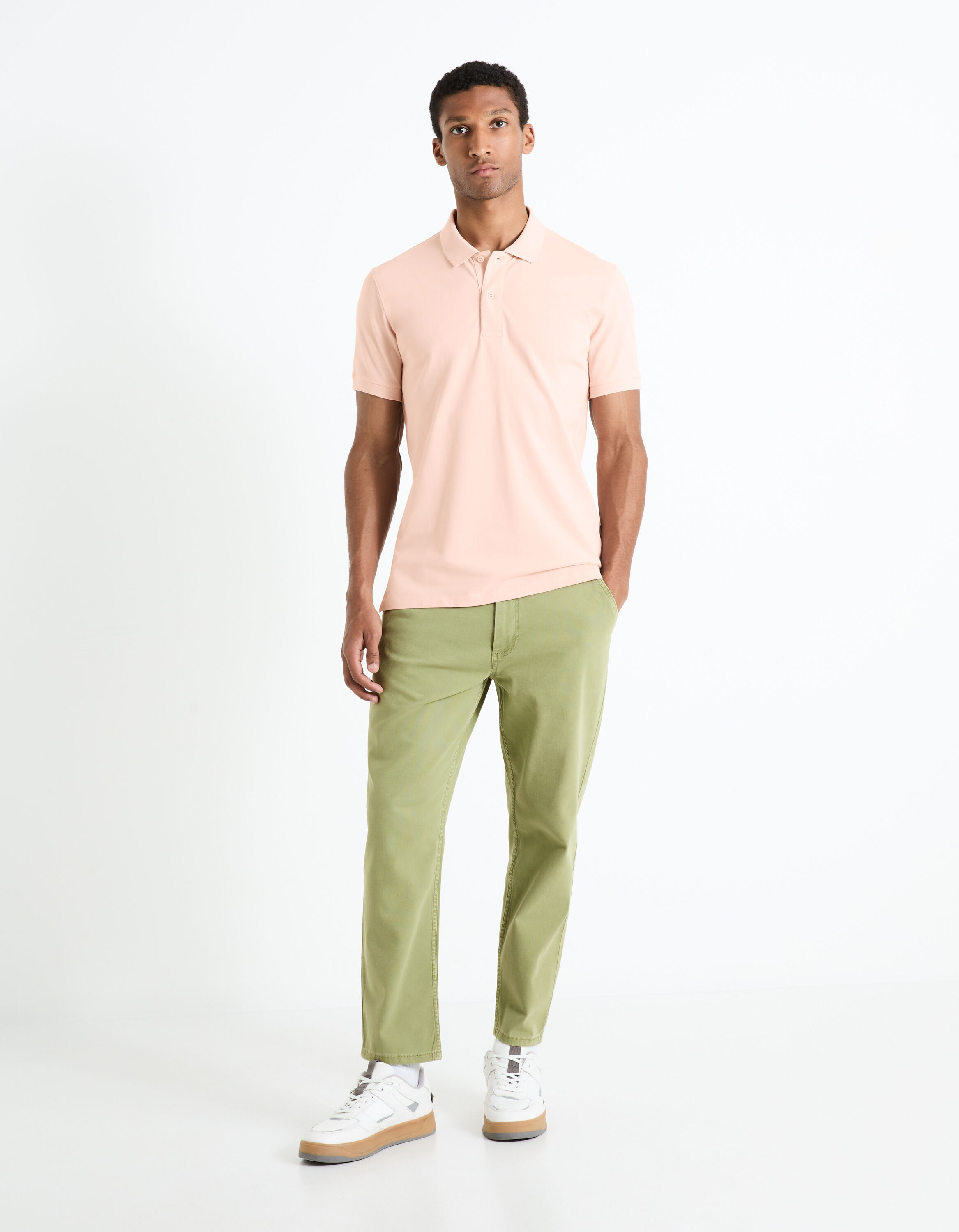 Pantalon Carpenter coton stretch - vert clair