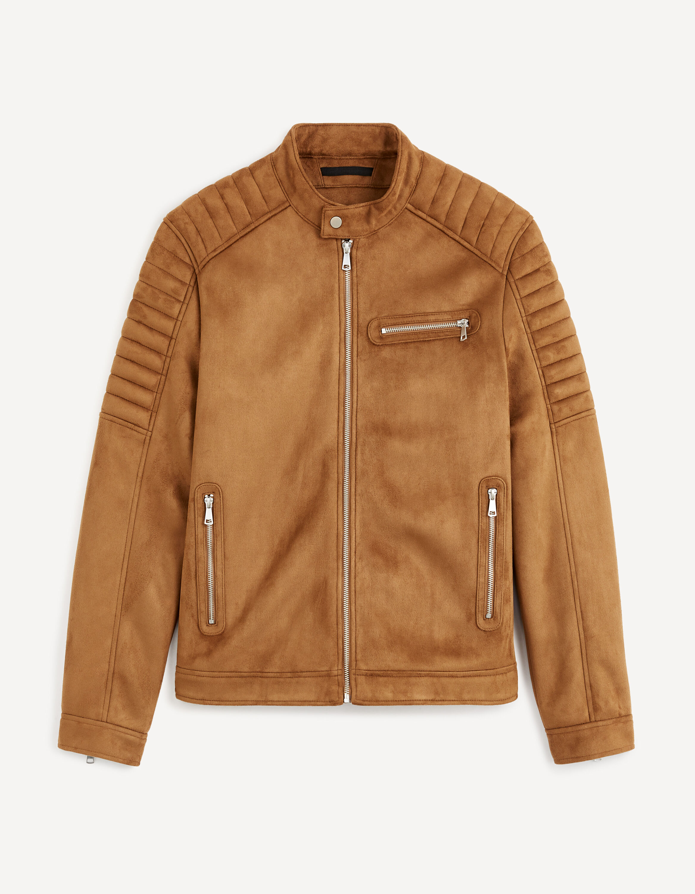 Blouson biker effet daim