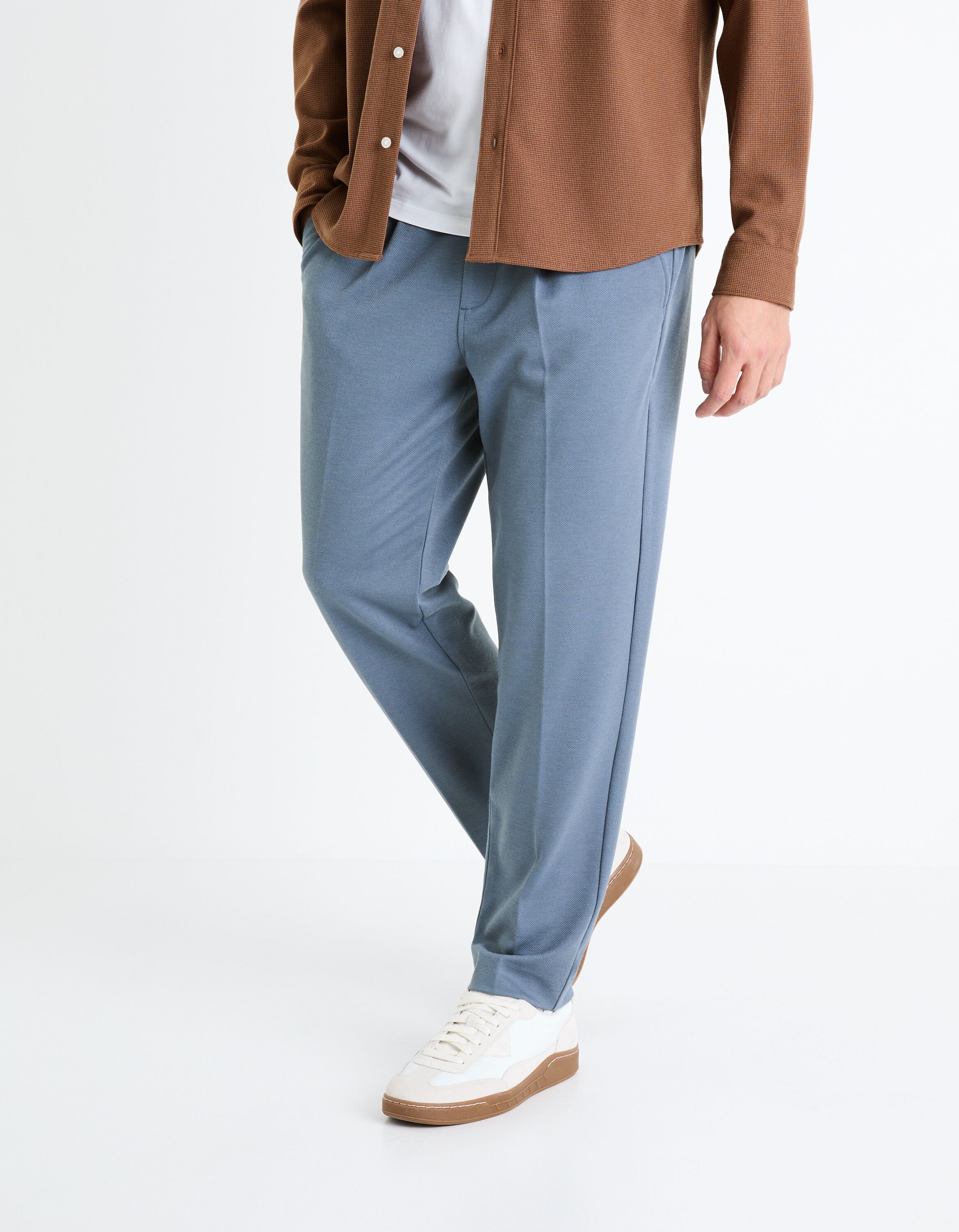 Pantalon en maille - bleu