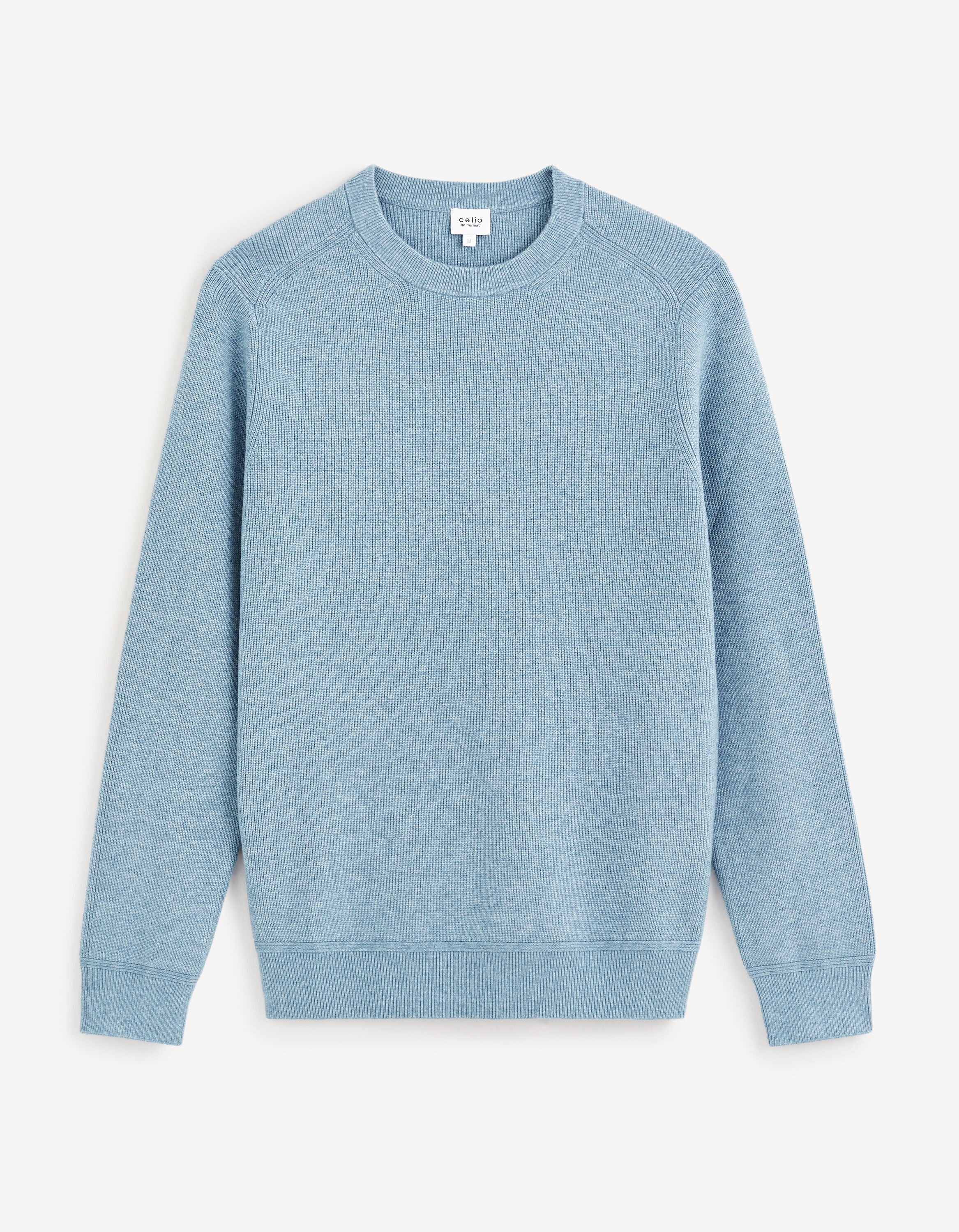 Pull col rond - bleu clair
