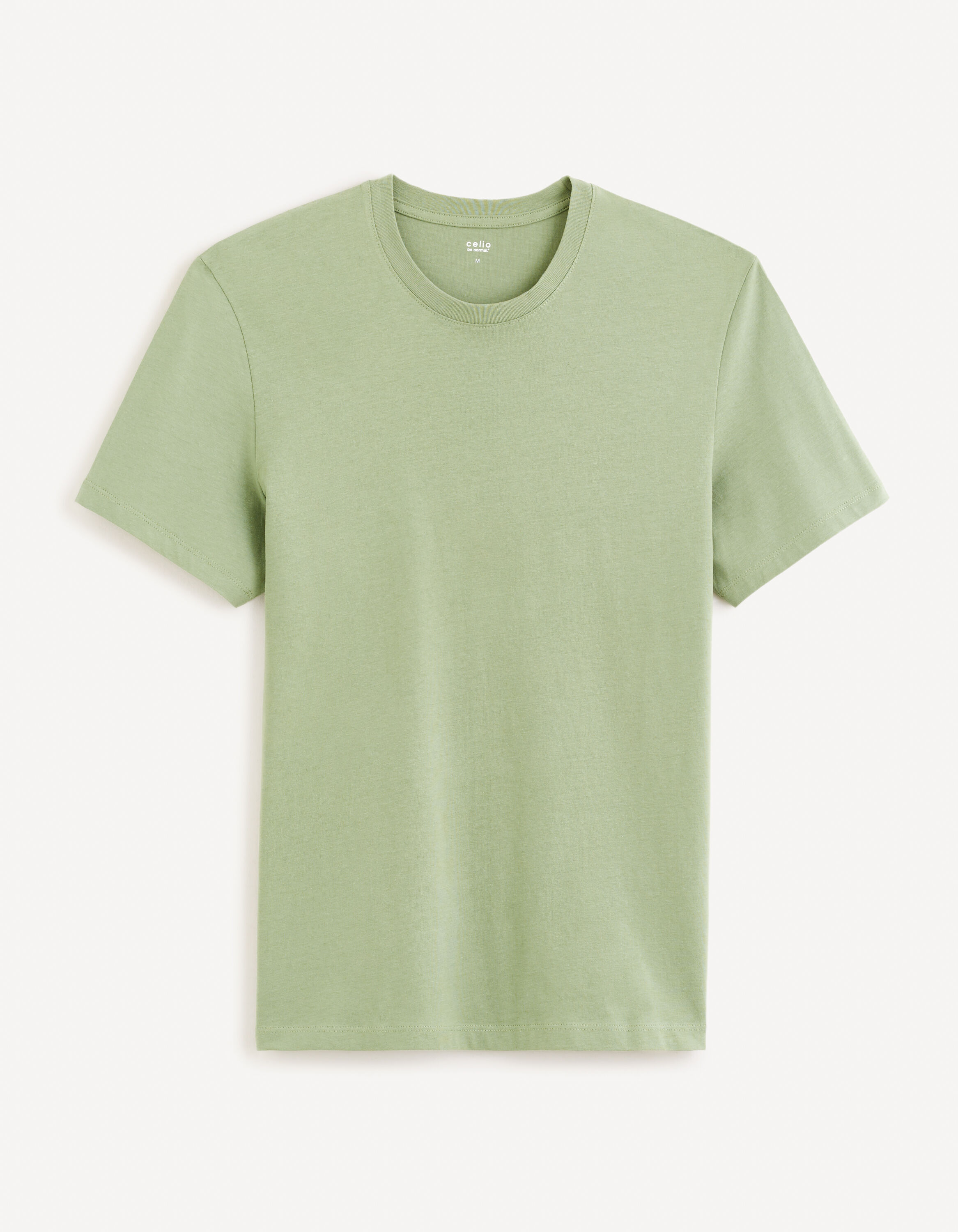 T-shirt col rond 100% coton - kaki