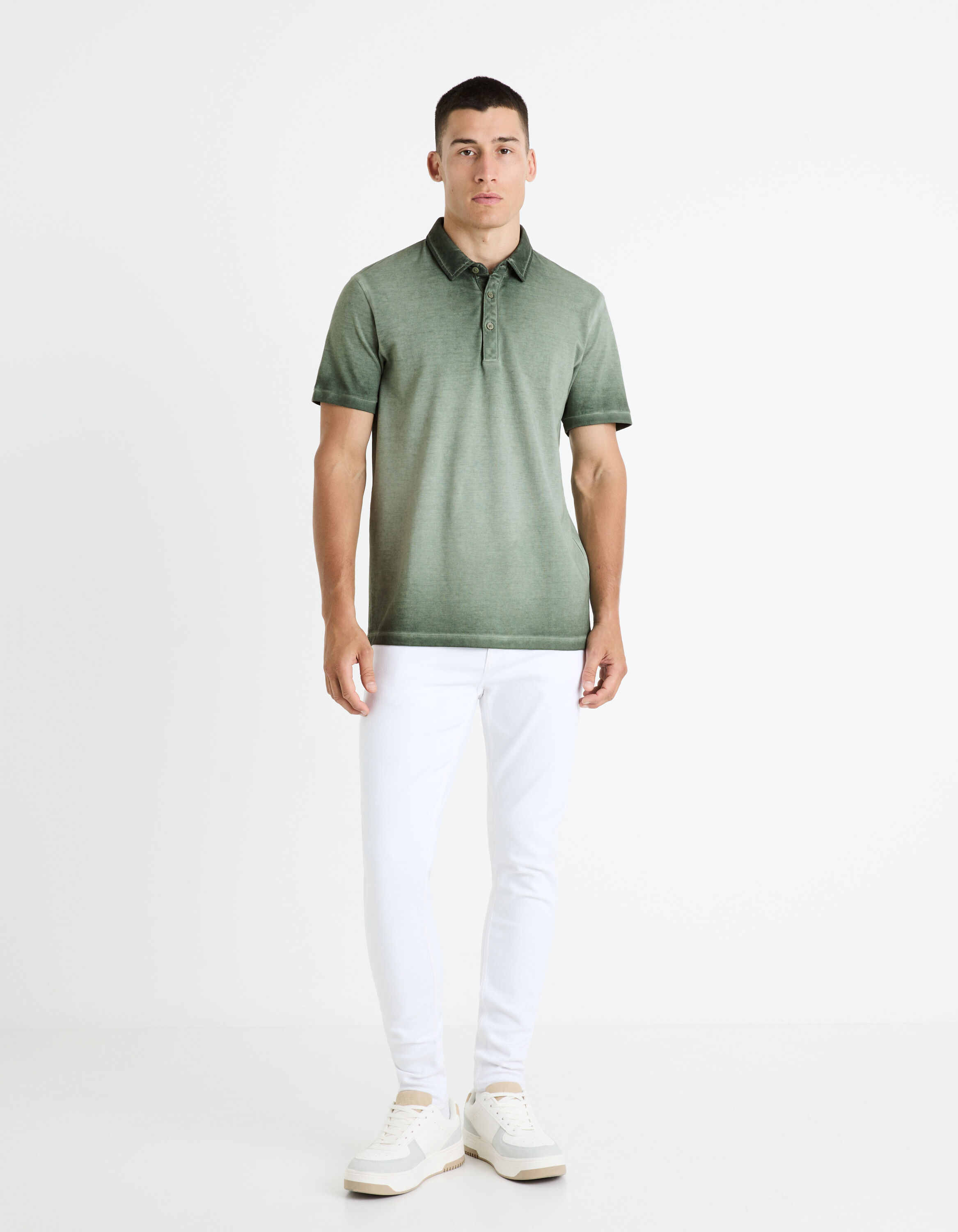 Polo piqu&eacute; 100% coton - kaki