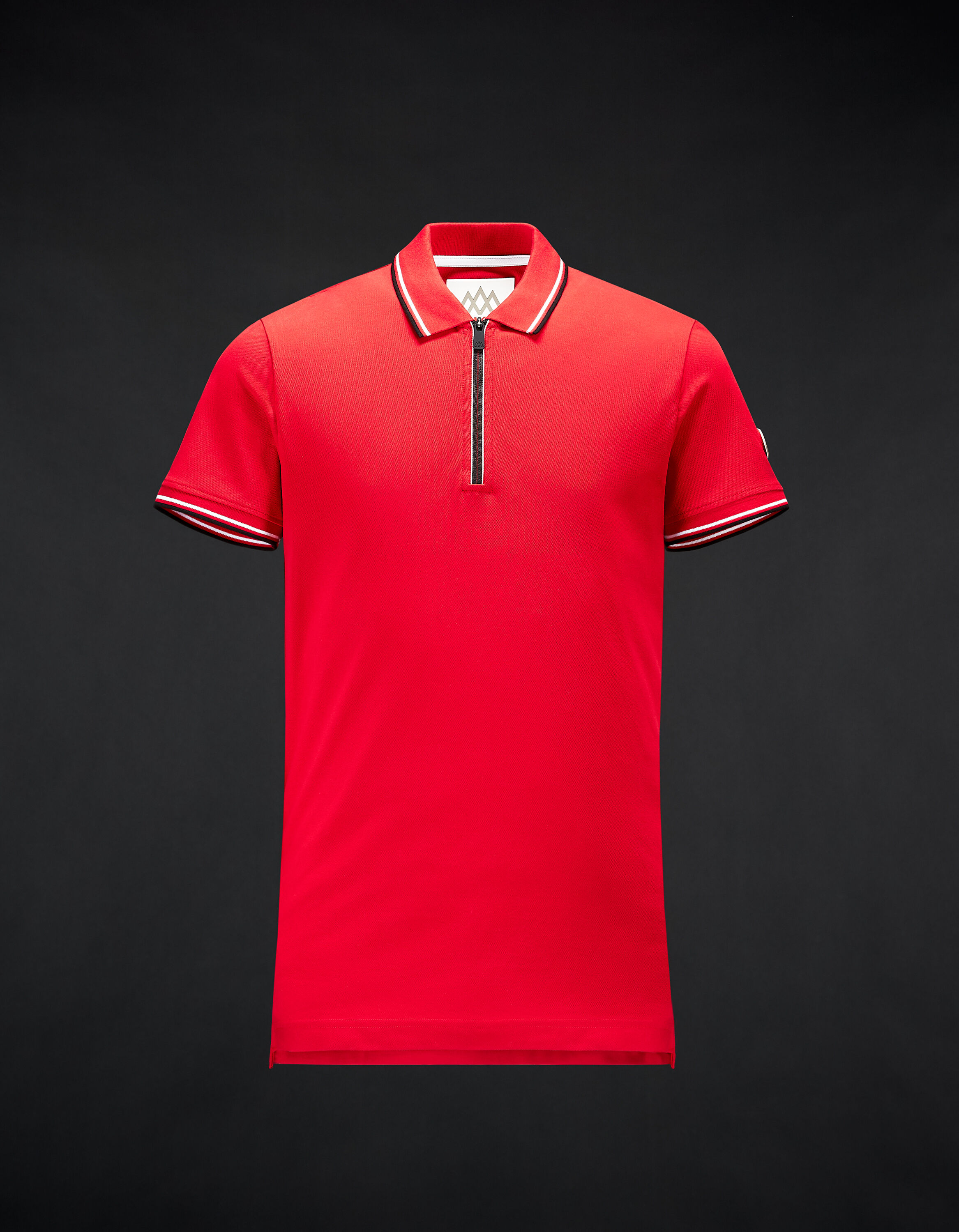 Chamonix-Mont-Blanc - Polo zipp&eacute; rouge