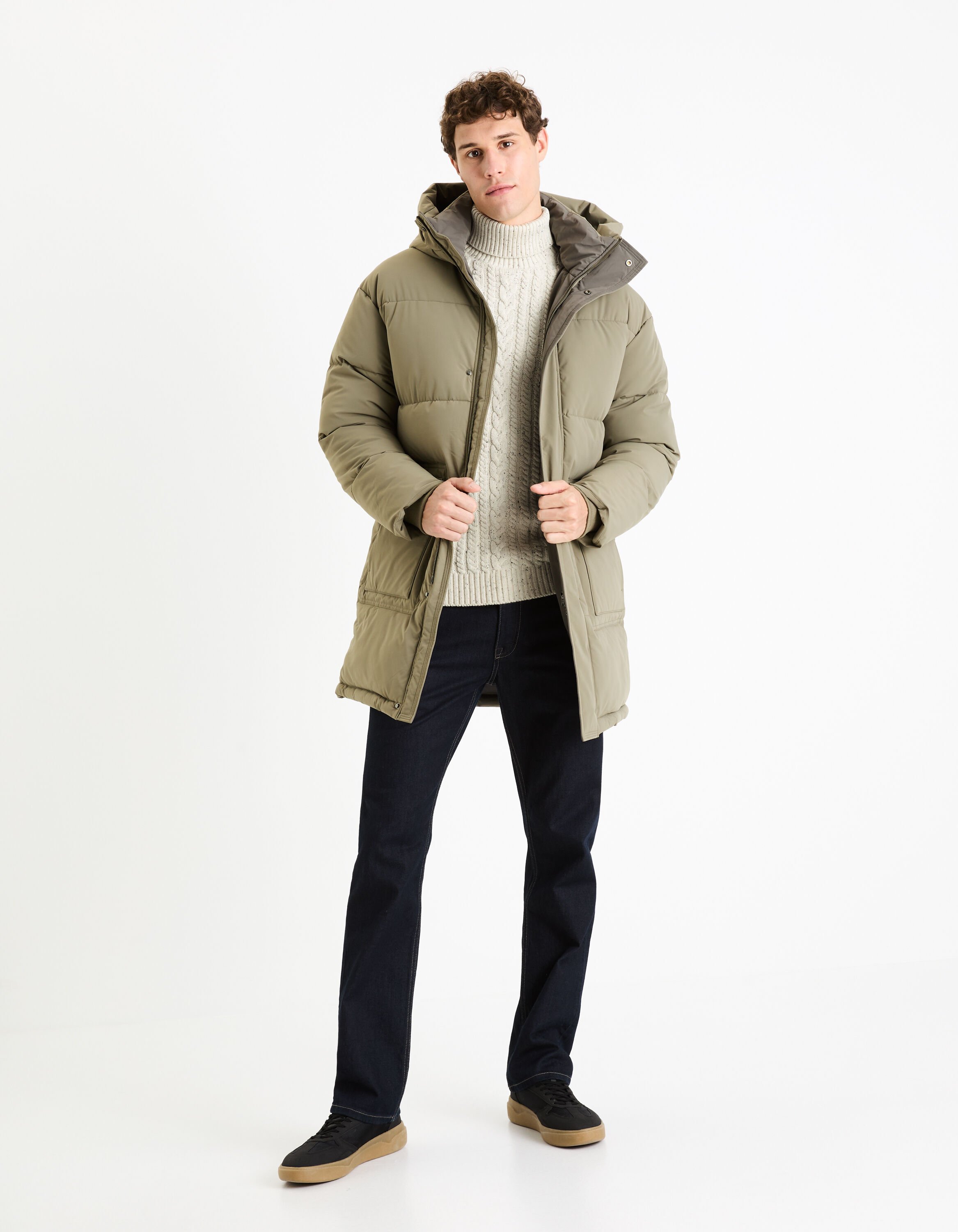 Parka grand froid &agrave; capuche - sand