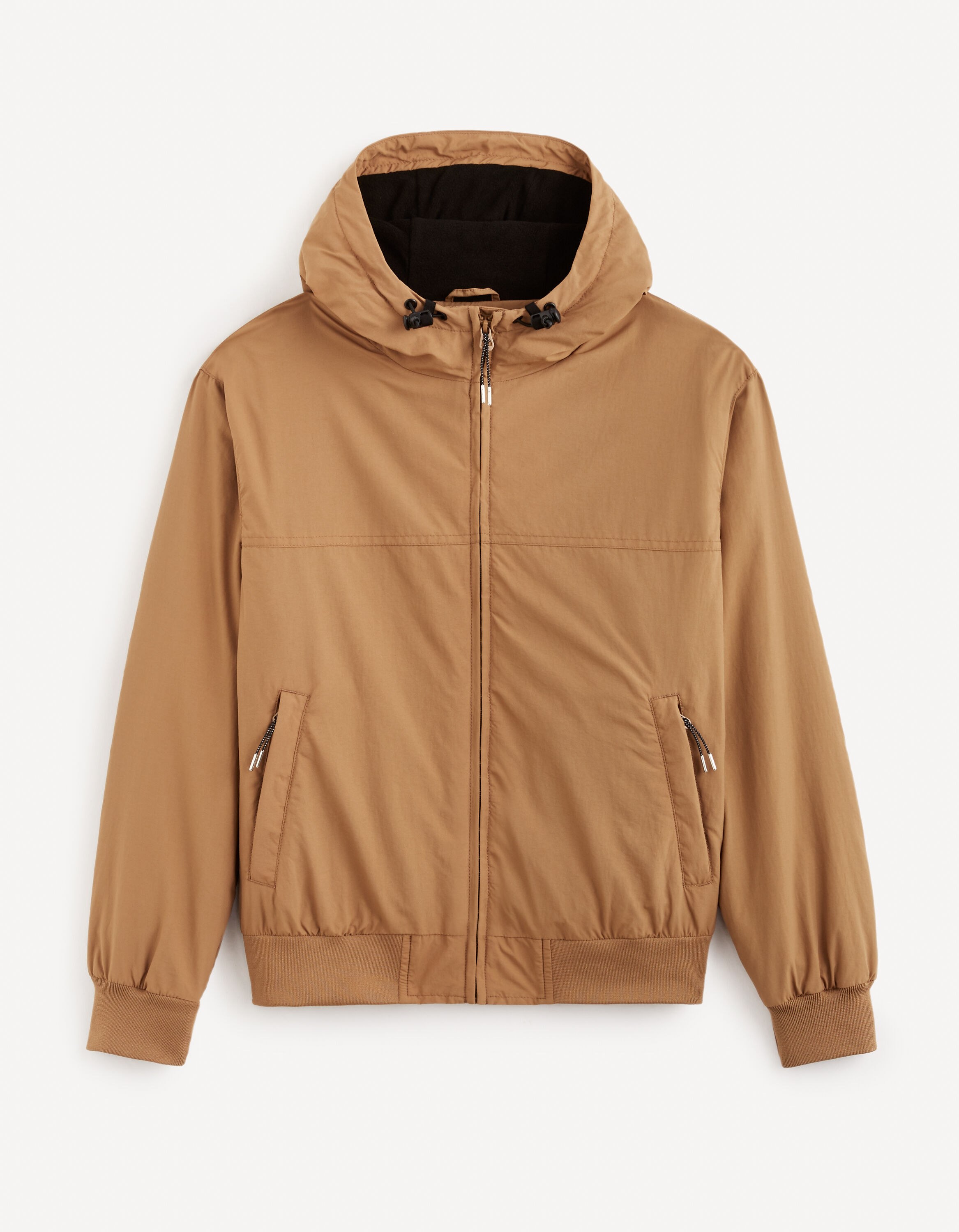 Blouson &agrave; capuche - camel