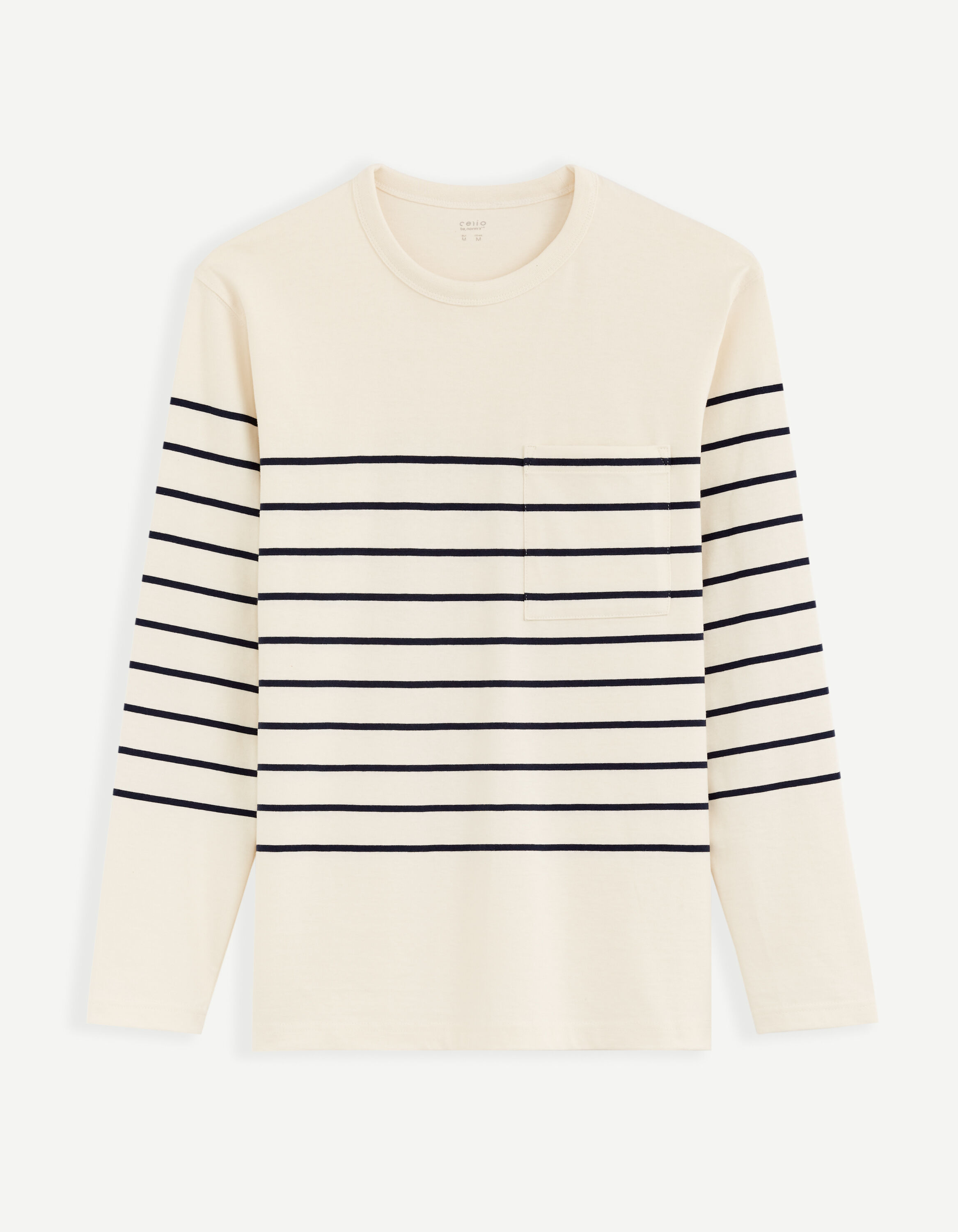 T-shirt col rond 100% coton - beige