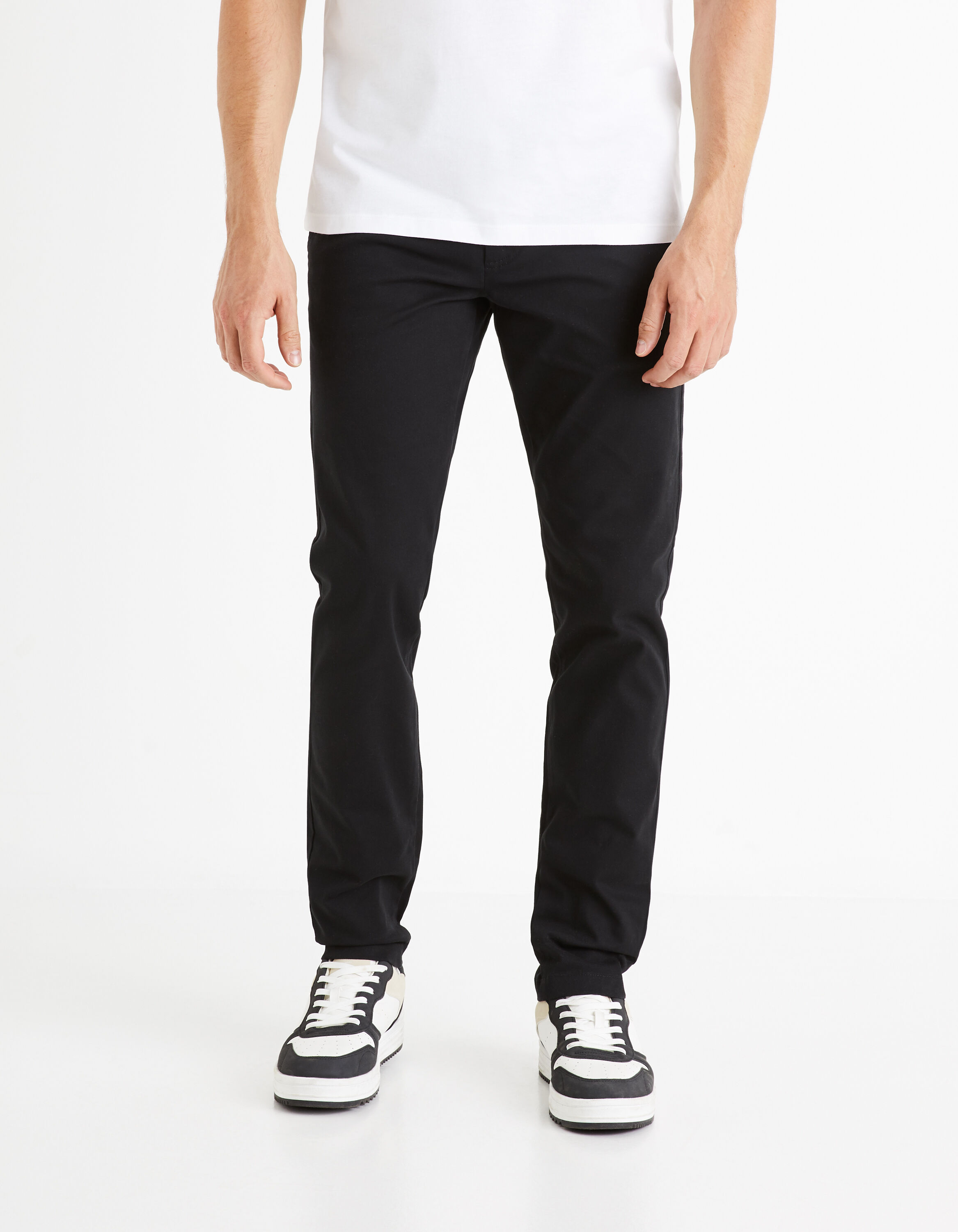 Pantalon chino slim - noir