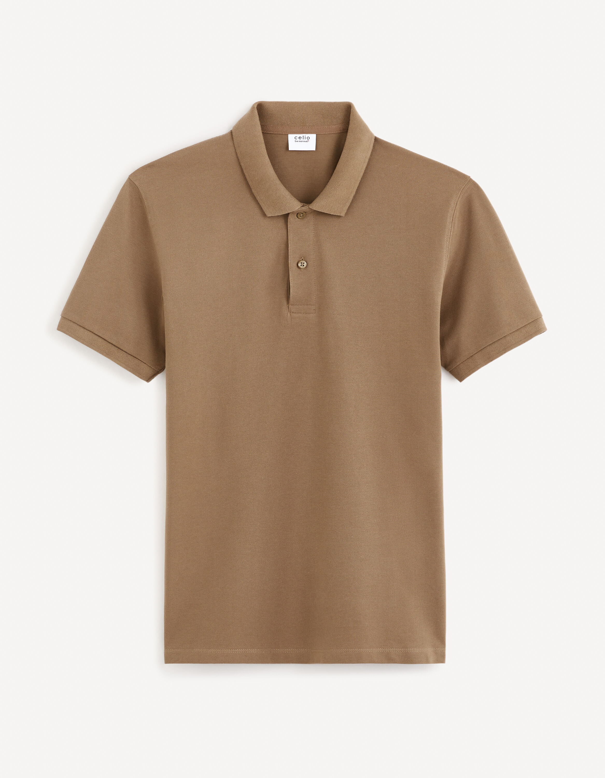 Polo piqu&eacute; 100% coton - taupe