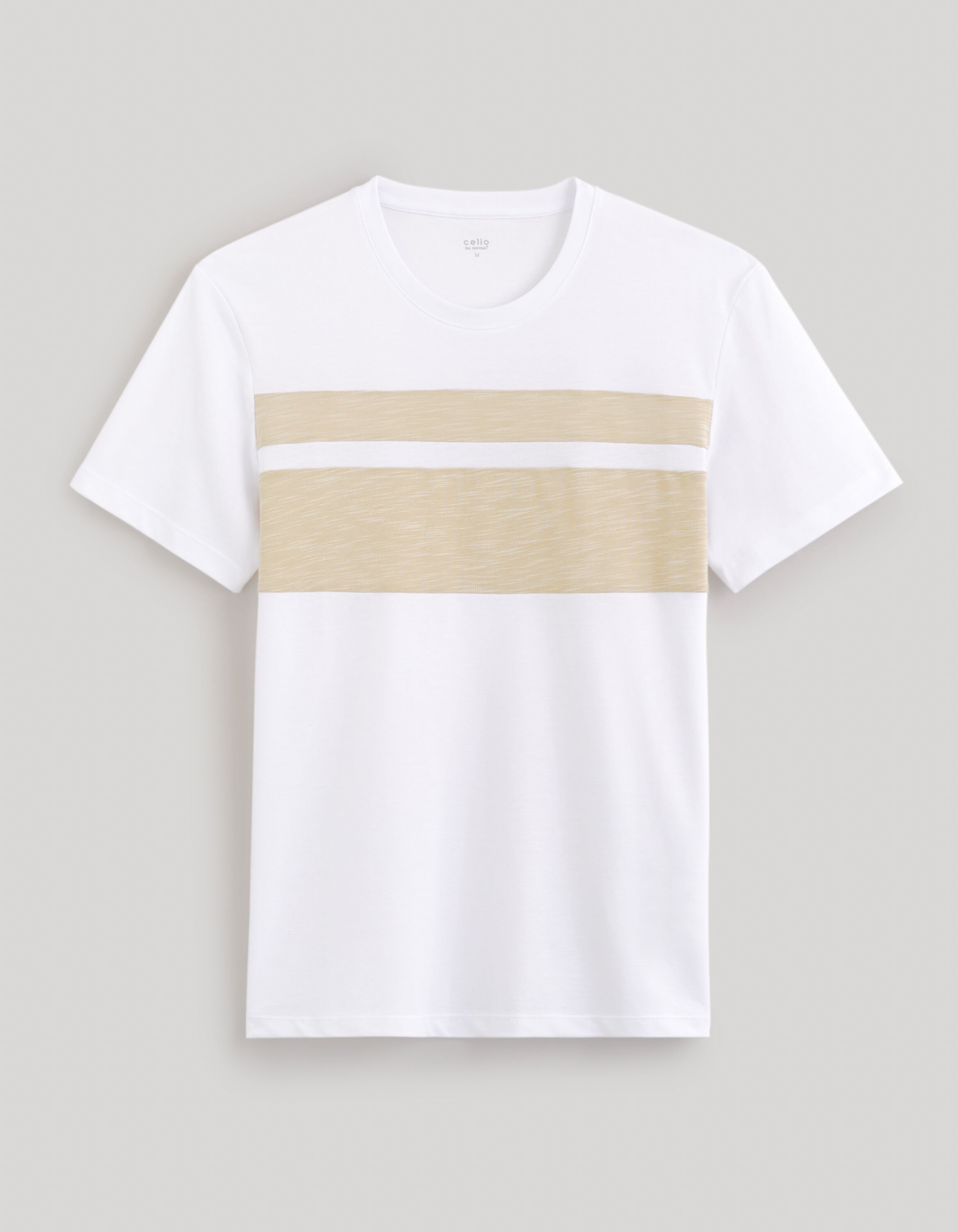 T-shirt col rond - beige