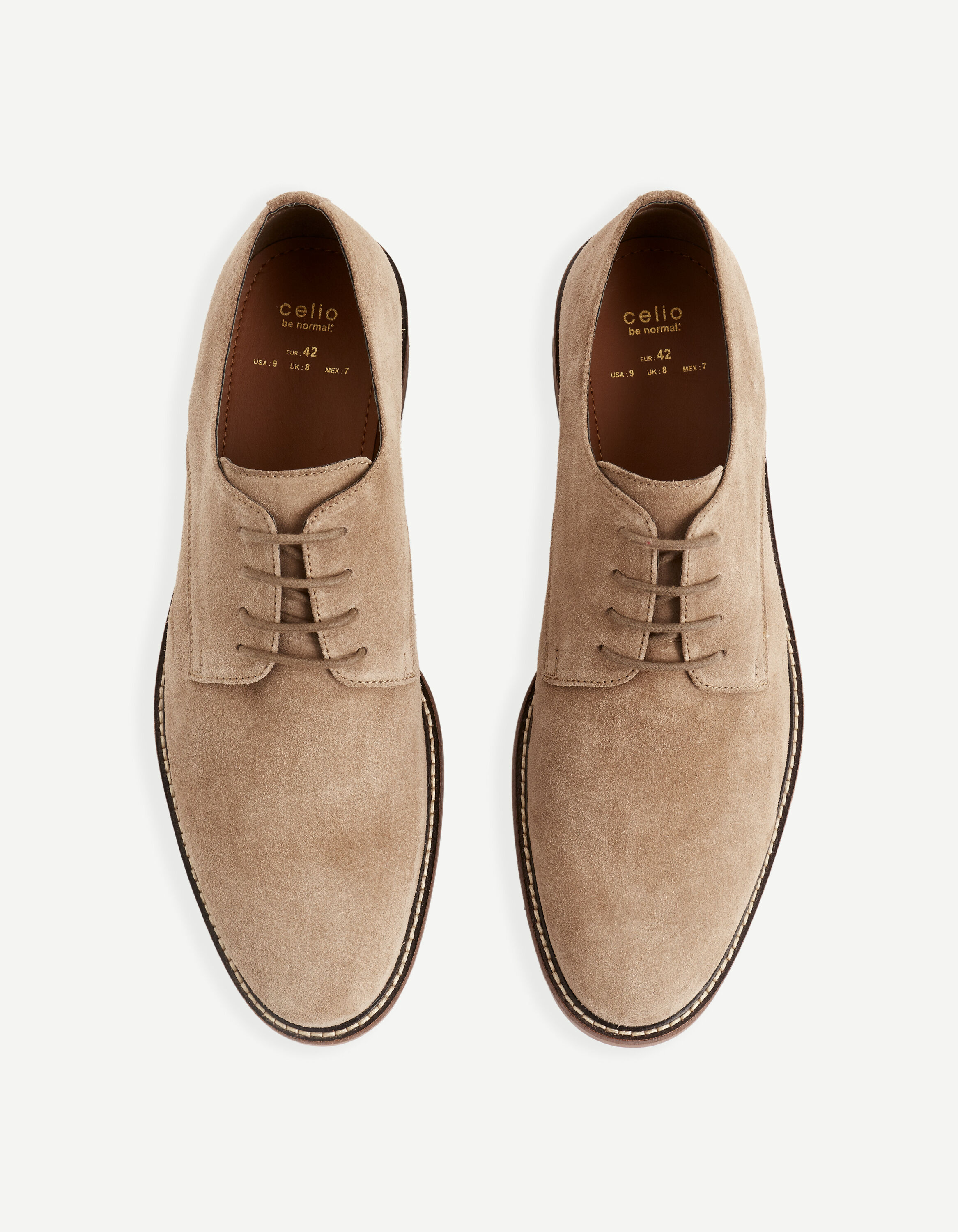 Derbies en cuir - beige