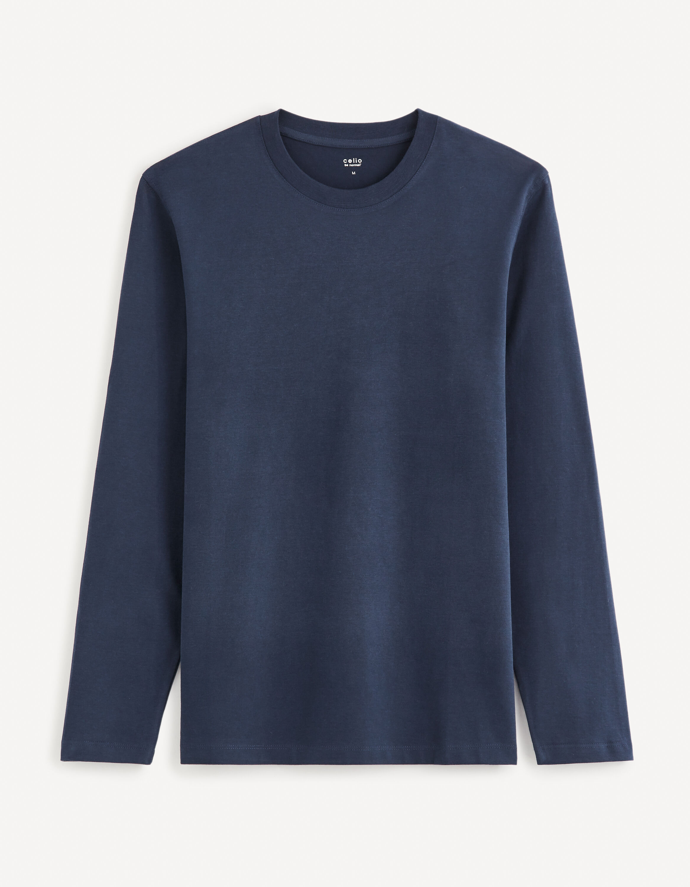 T-shirt col rond 100% coton -marine