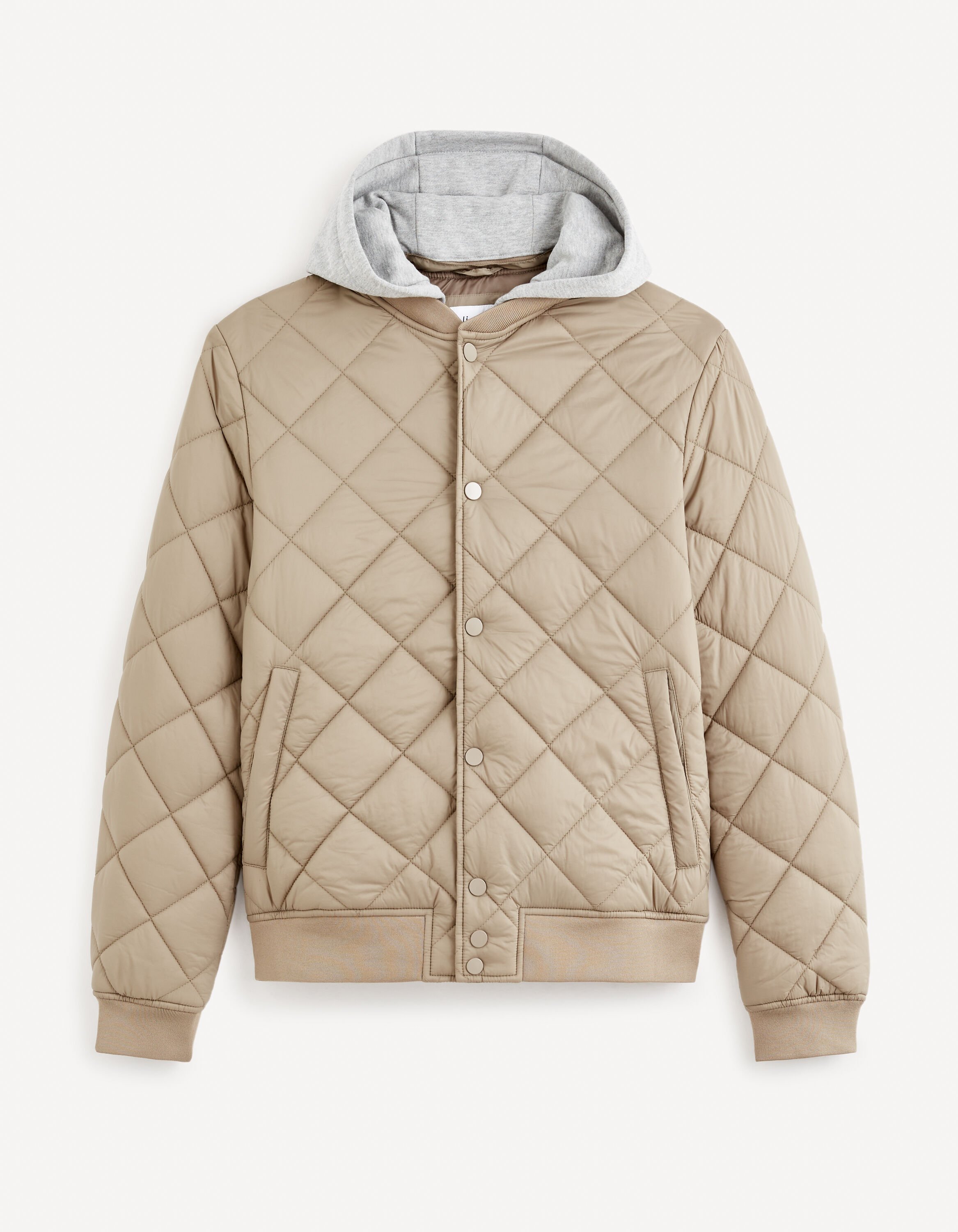 Bomber &agrave; capuche - beige