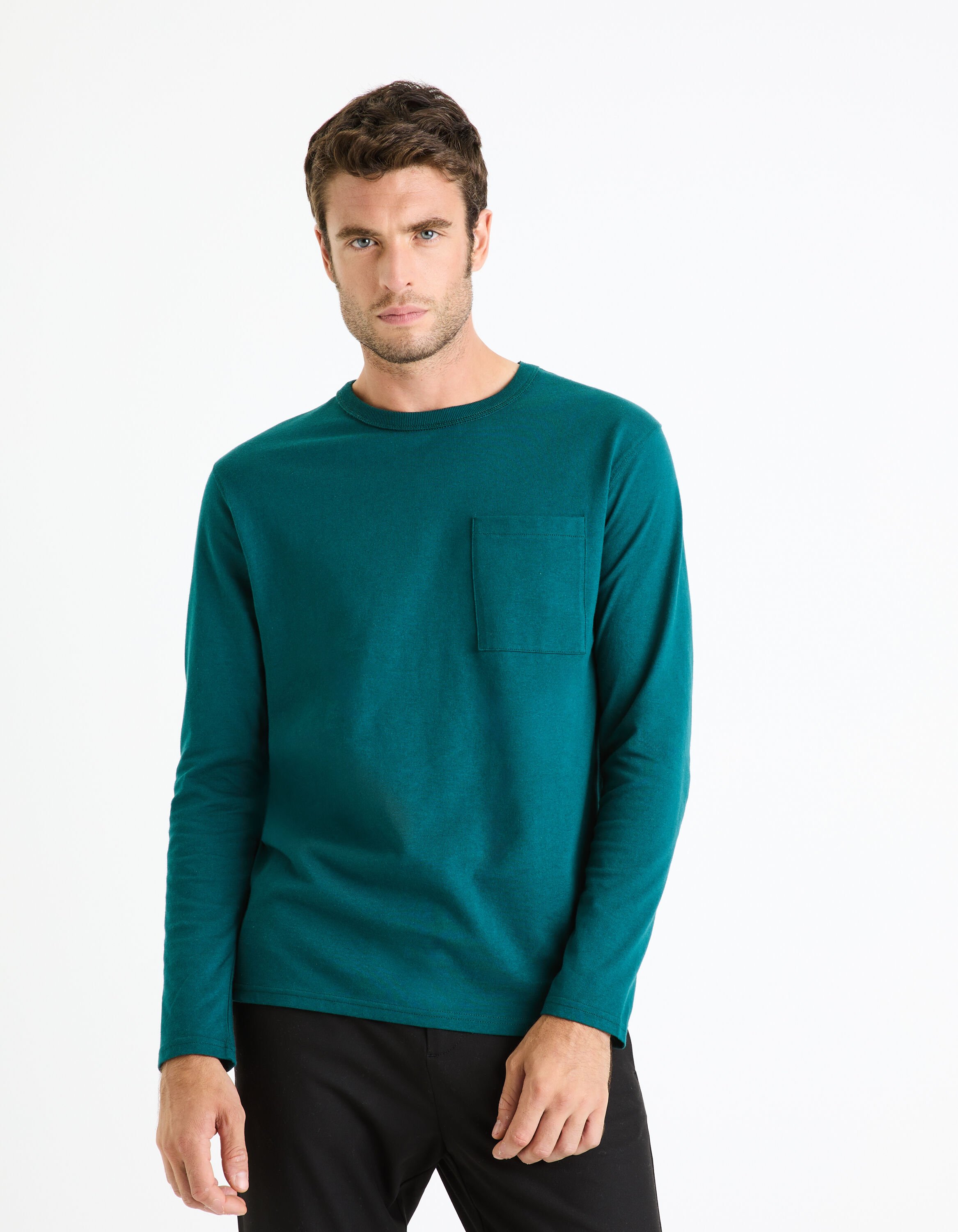 T-shirt col rond 100% coton - vert