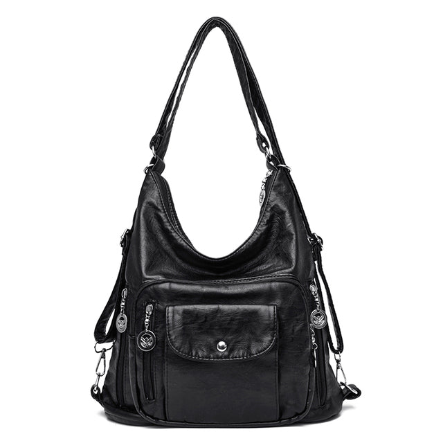 Soft Leather Shoulder Bag Amay