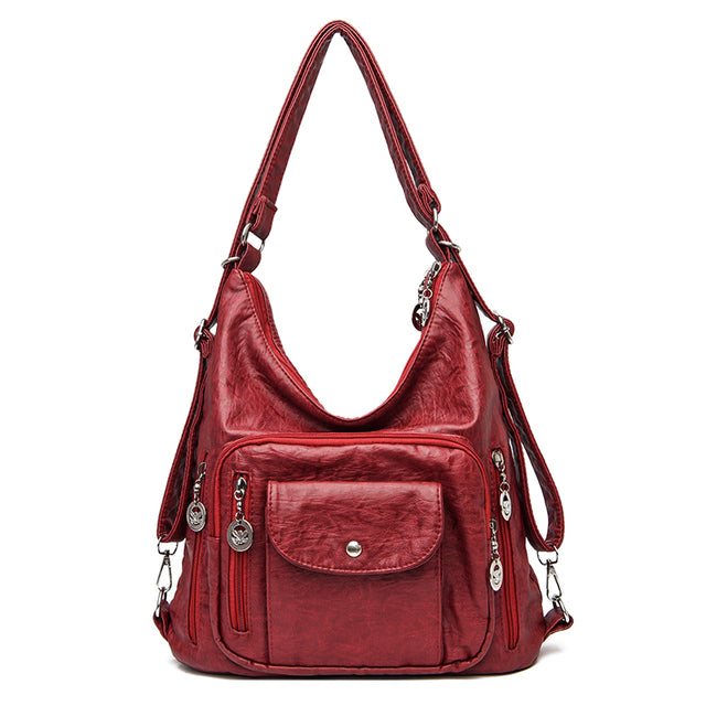 Soft Leather Shoulder Bag Amay