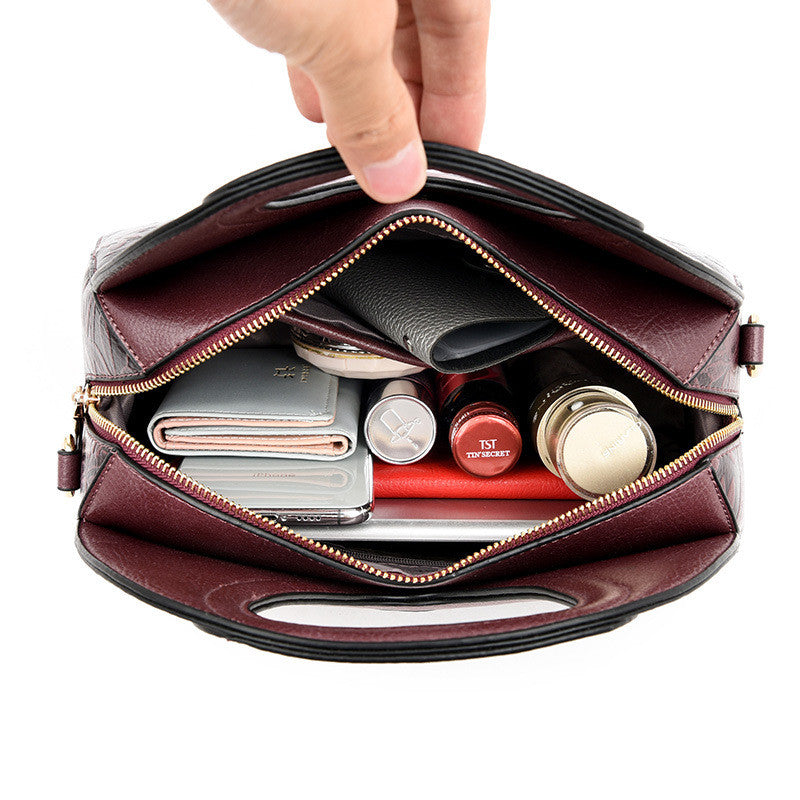 Printed Leather Handbag Luny