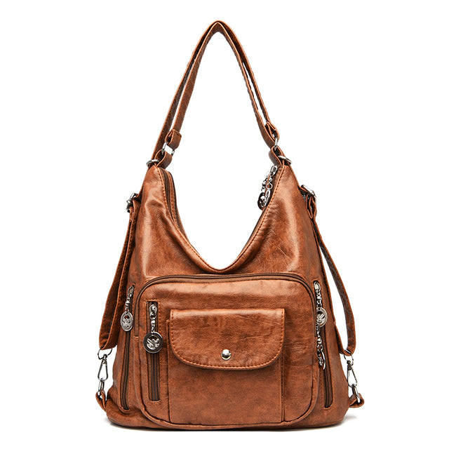 Soft Leather Shoulder Bag Amay