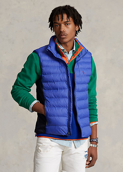 Water-Repellent Packable Hybrid Vest