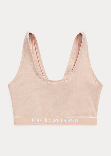 Repeat-Logo Scoop Cropped Tank